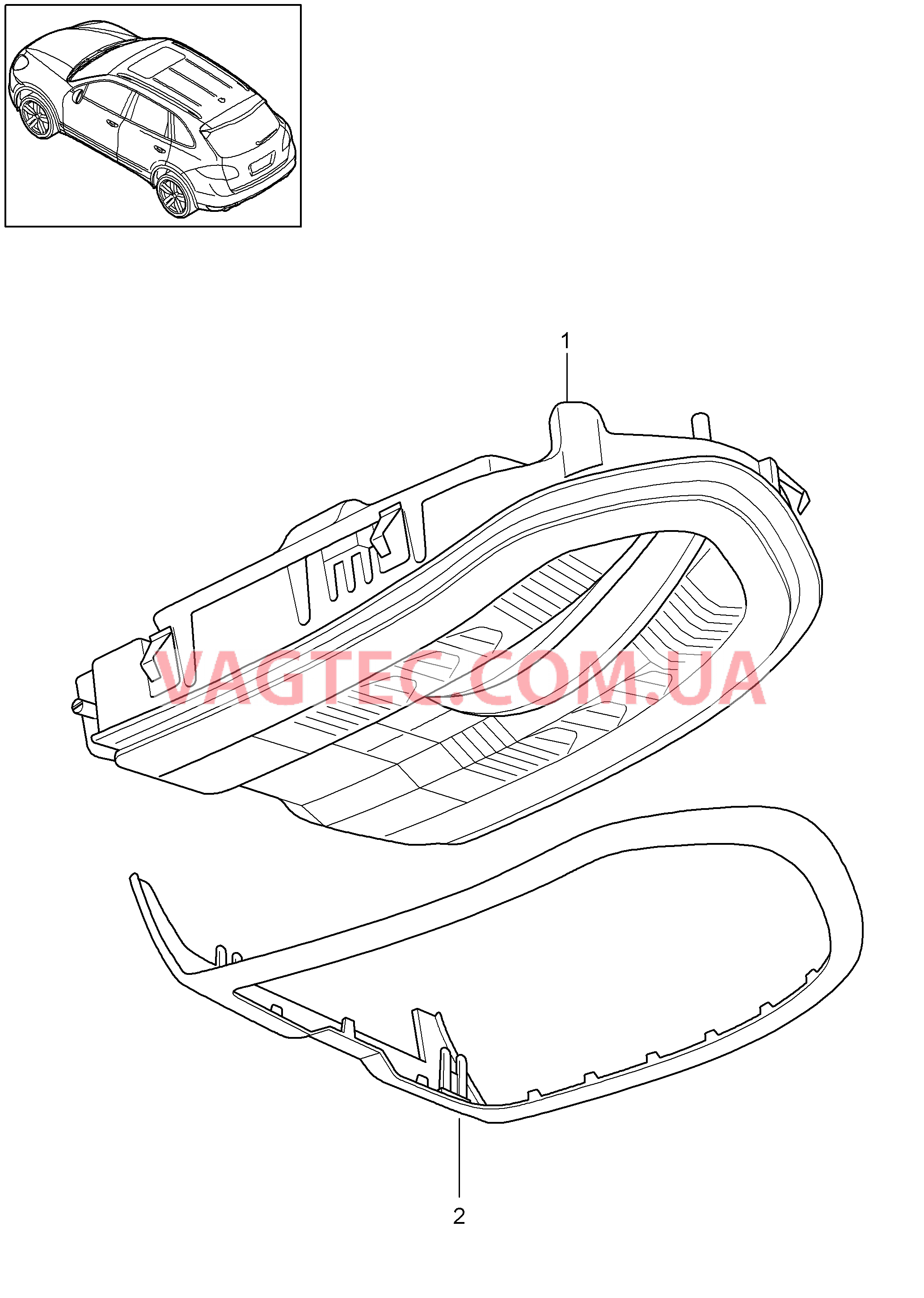 903-006 Консоль, Крыша, Руководство по ремонту, соблюдать для PORSCHE Cayenne 2011-2018