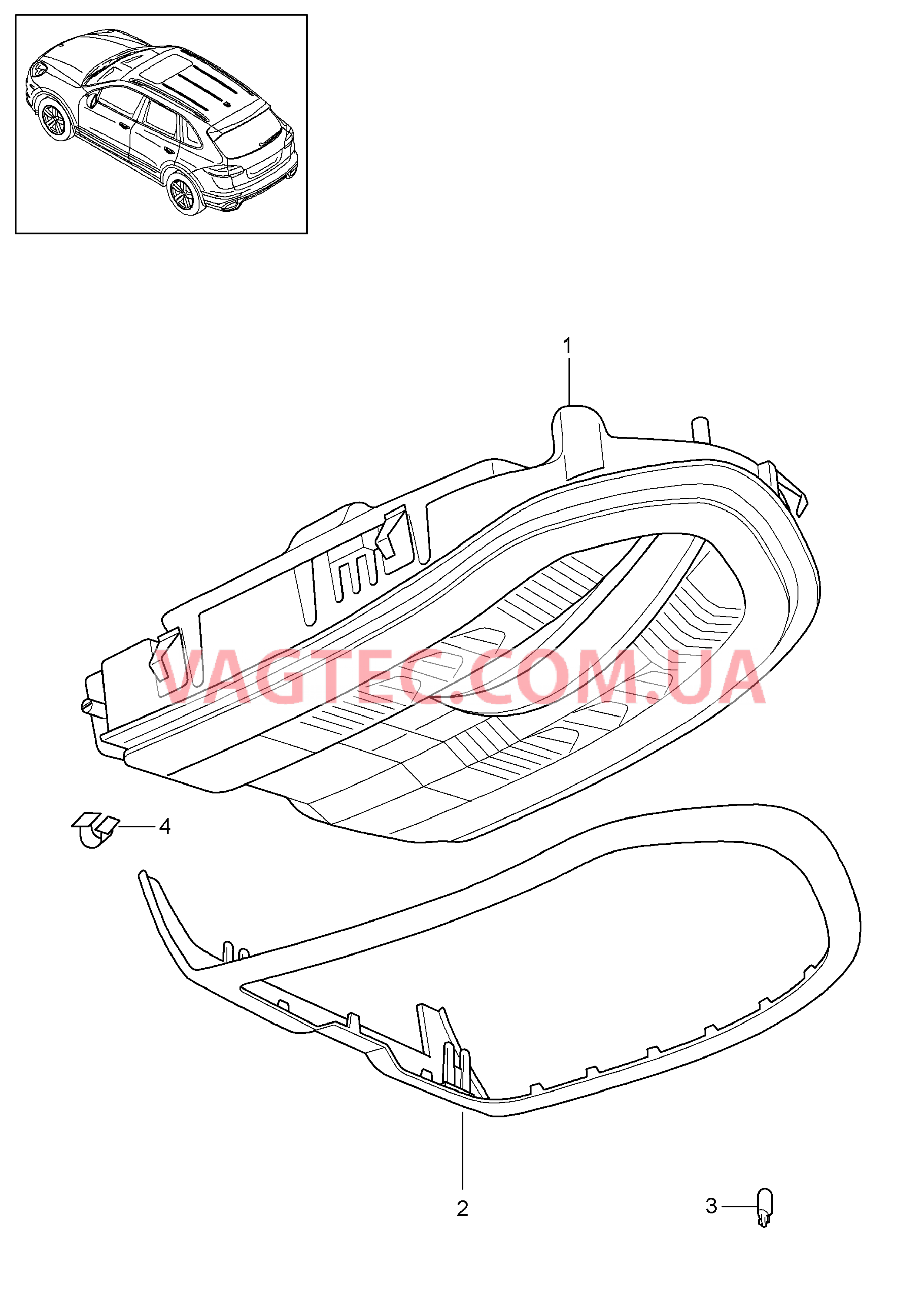 903-007 Консоль, Крыша, Руководство по ремонту, соблюдать для PORSCHE Cayenne 2011-2018USA