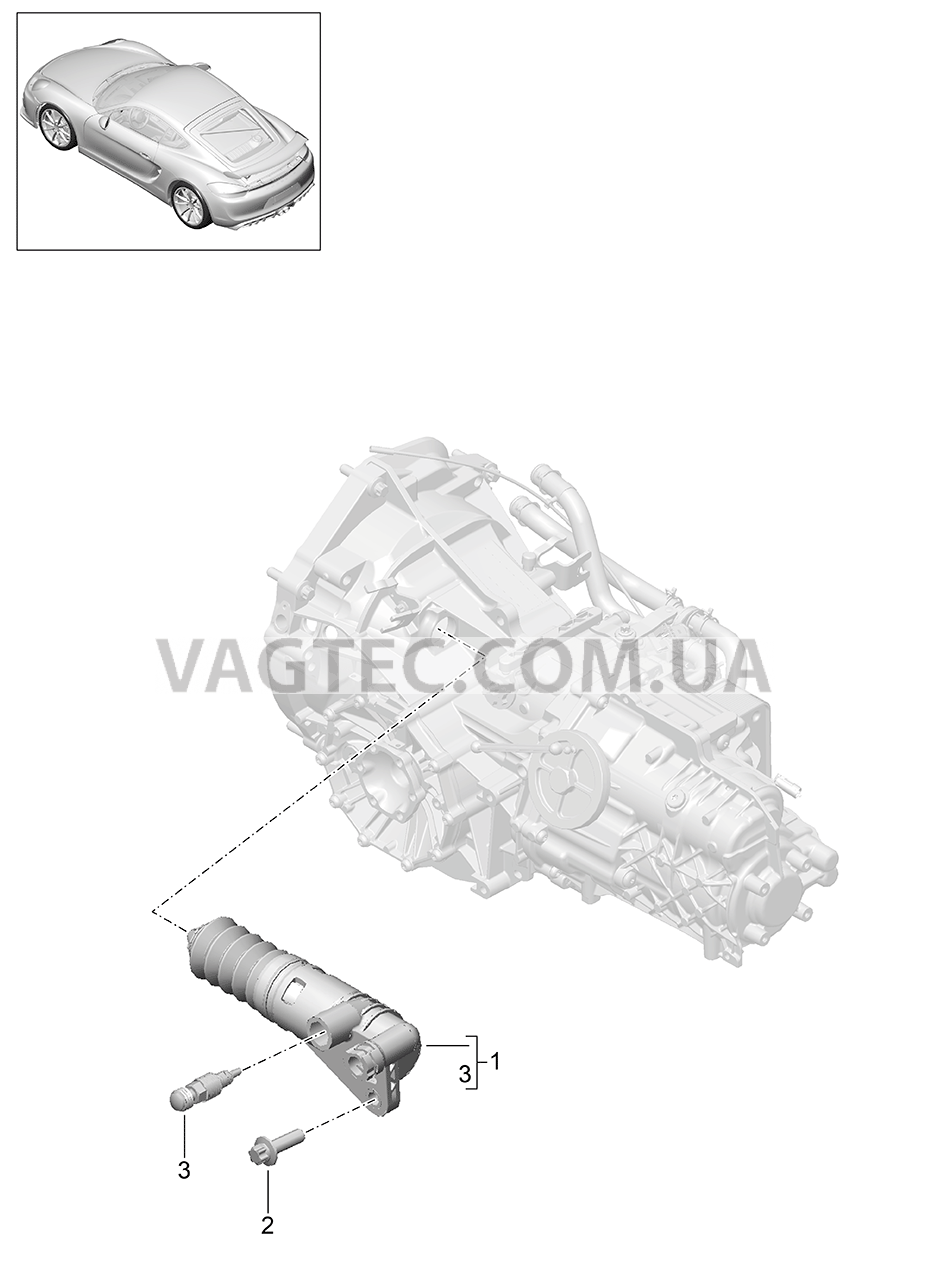 301-005 Разъединение муфты, Рабочий цилиндр сцепления
						
						G81.20 для PORSCHE CaymanGT4 2016