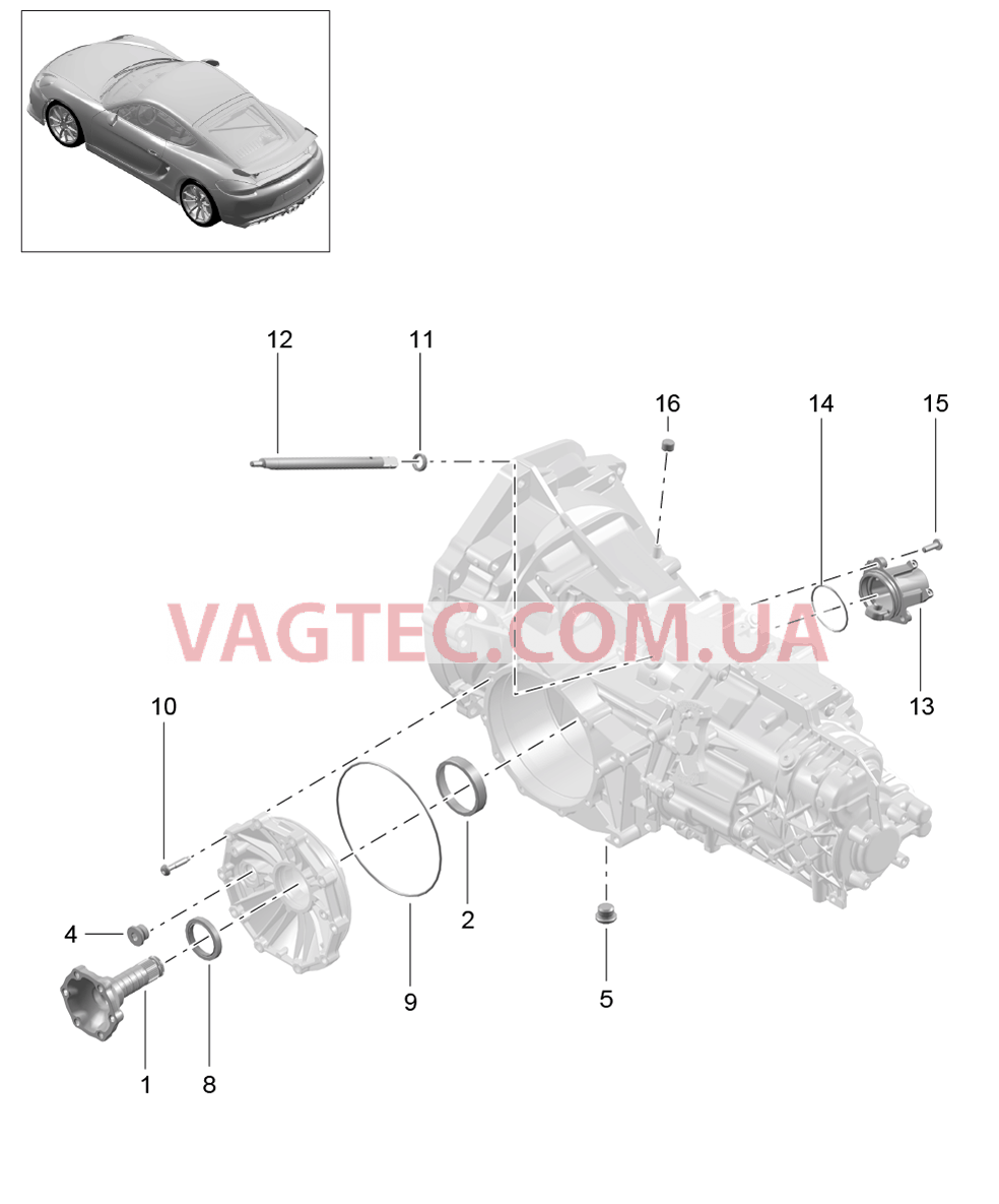 302-005 Мкпп, Отдельные детали
						
						G81.20 для PORSCHE CaymanGT4 2016