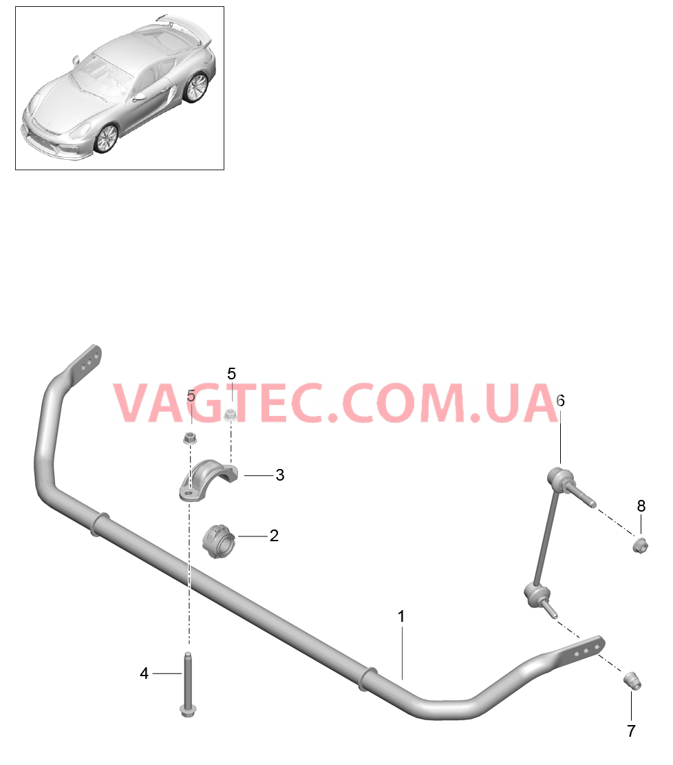 402-005 Стабилизатор для PORSCHE CaymanGT4 2016