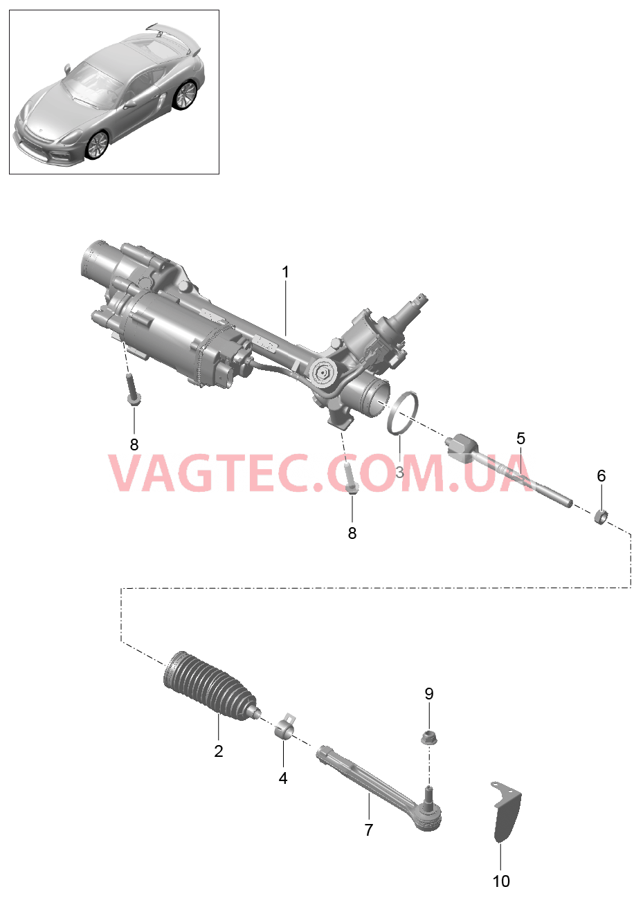 403-000 Рулевой механизм, Элементы управления для PORSCHE CaymanGT4 2016