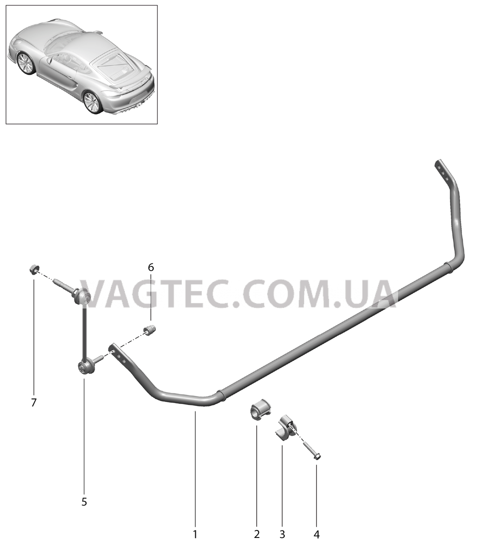 501-003 Стабилизатор для PORSCHE CaymanGT4 2016-USA