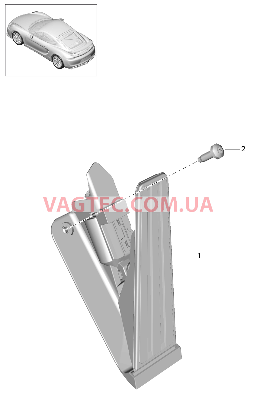 702-010 Педальный механизм, Привод акселератора для PORSCHE CaymanGT4 2016-USA