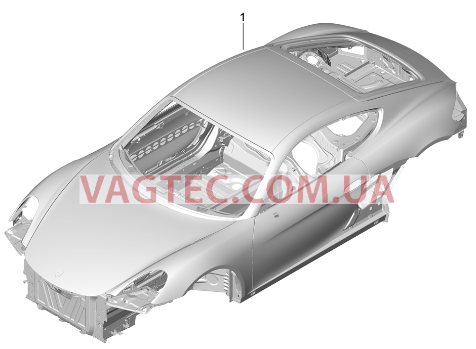 801-000 Силовая структура кузова для PORSCHE CaymanGT4 2016-USA