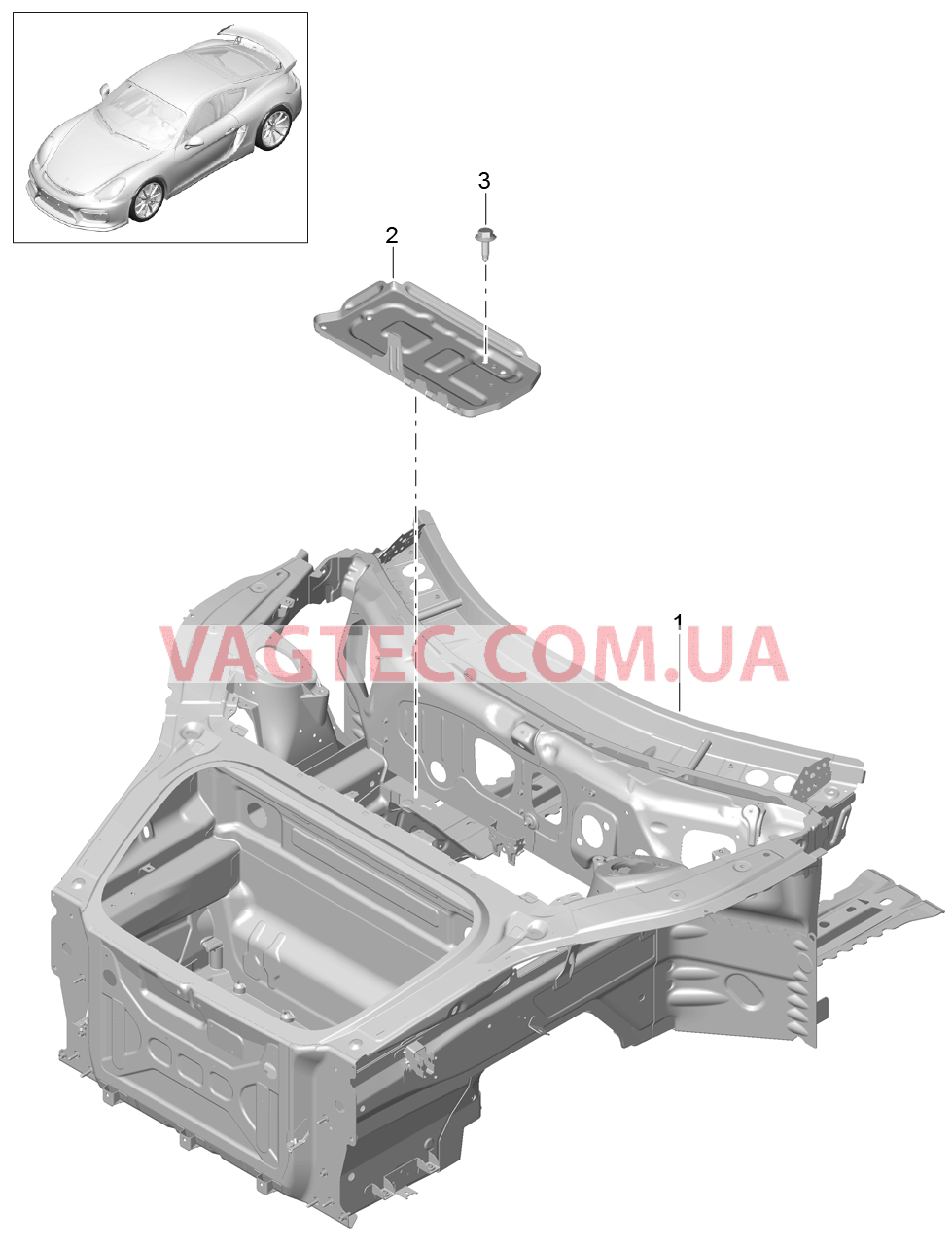 801-005 Передняя часть кузова, полный для PORSCHE CaymanGT4 2016