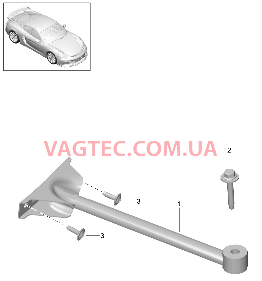 801-015 Растяжка для PORSCHE CaymanGT4 2016