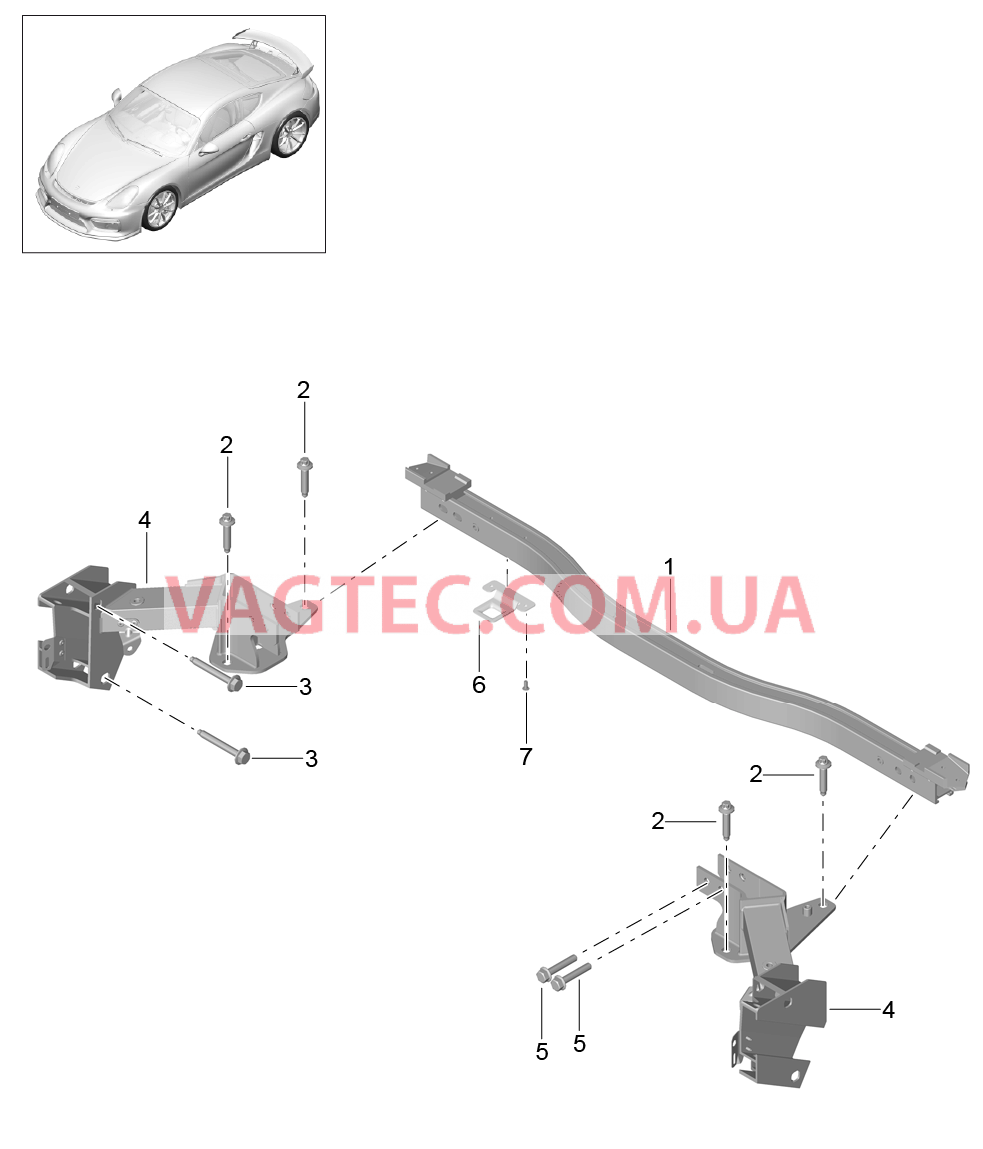 812-005 Поперечина для PORSCHE CaymanGT4 2016