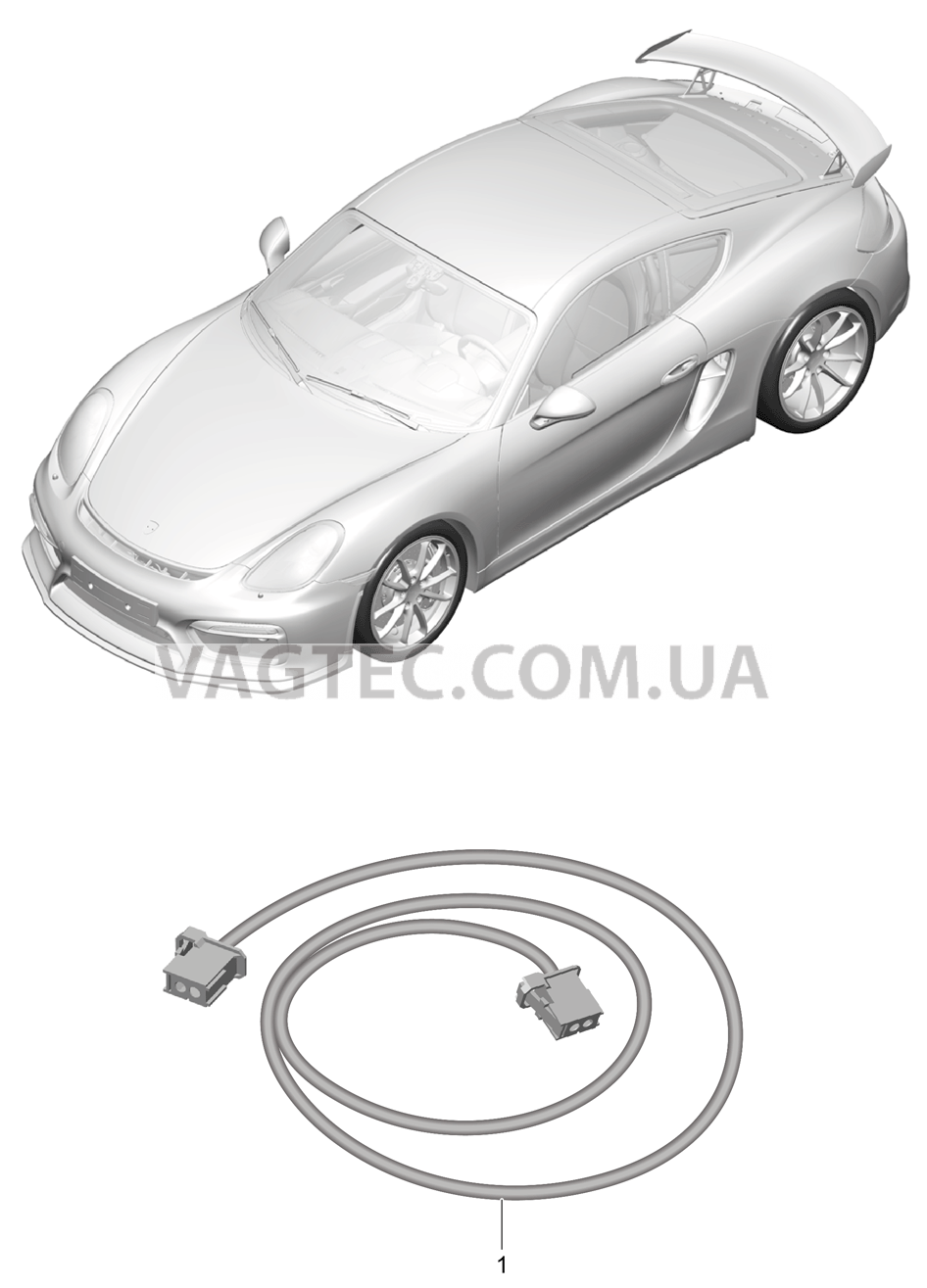 902-060 Жгуты проводов, Подушка безопасности, Ремень безопасности для PORSCHE CaymanGT4 2016