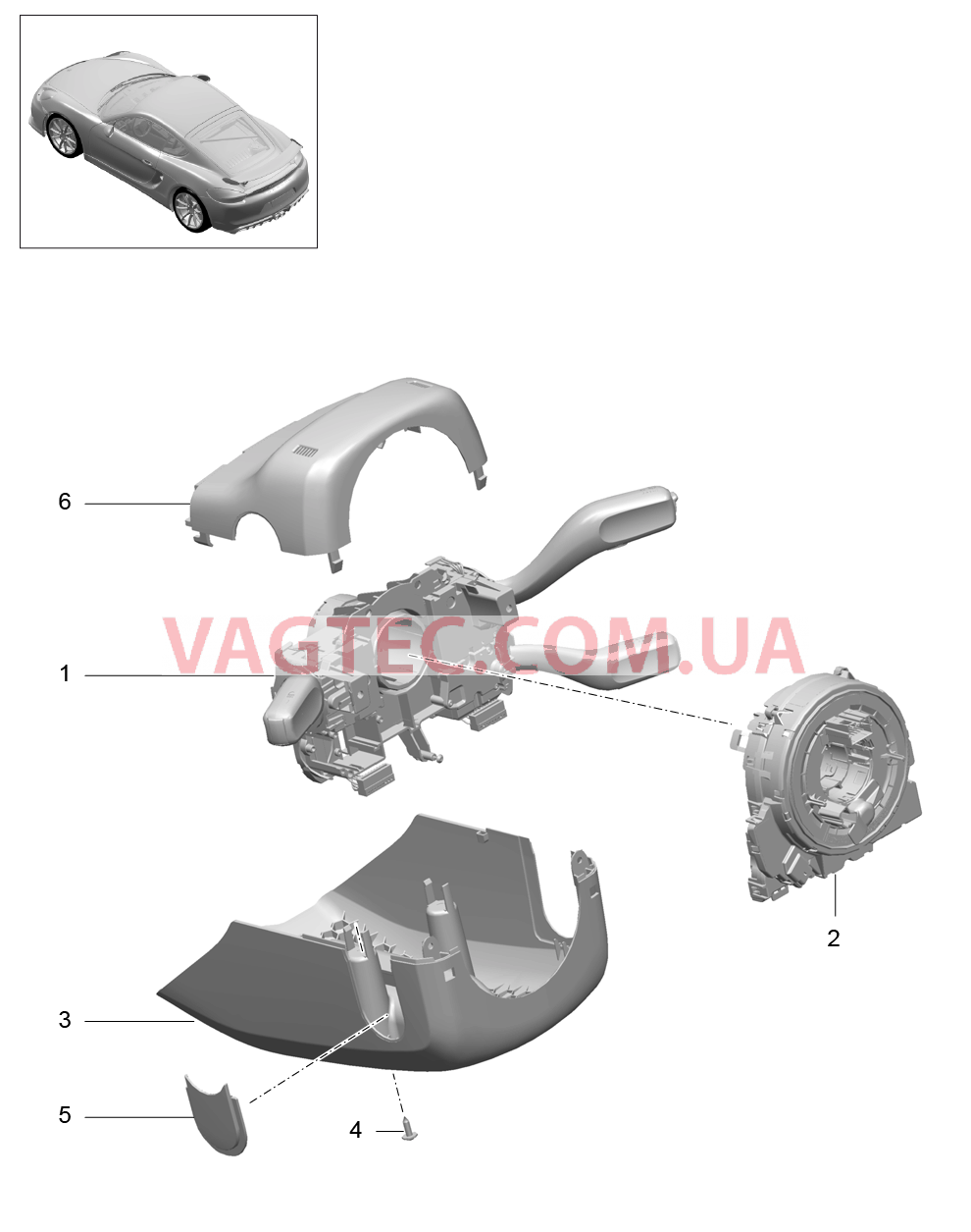 903-010 Подрулевой рычаг для PORSCHE CaymanGT4 2016