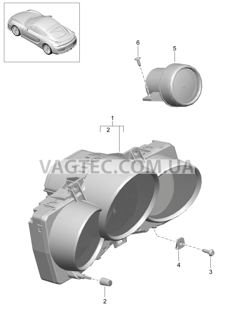 906-000 Инструменты, Секундомер для PORSCHE CaymanGT4 2016