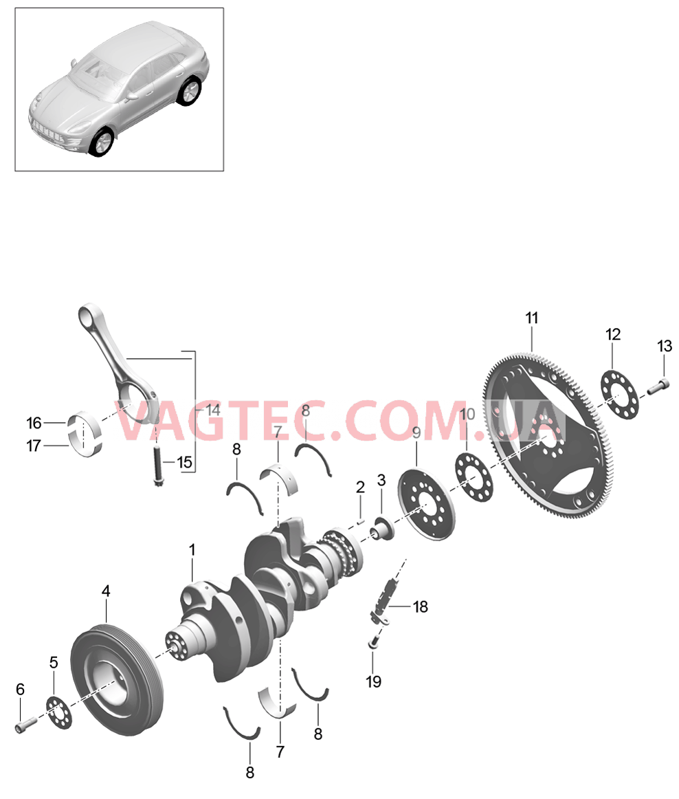 102-010 Коленвал, Щатун
						
						MCD.UD, MCT.BA/BB/BC для PORSCHE Macan 2014-2017