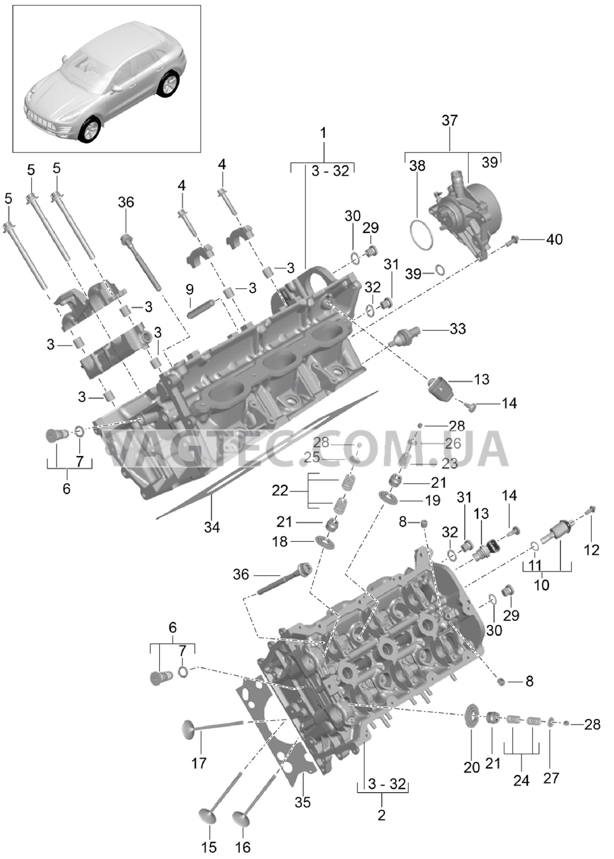 103-000 Гбц, Вакуумный насос
						
						MCT.LA/MA, MDC.NA для PORSCHE Macan 2014-2017