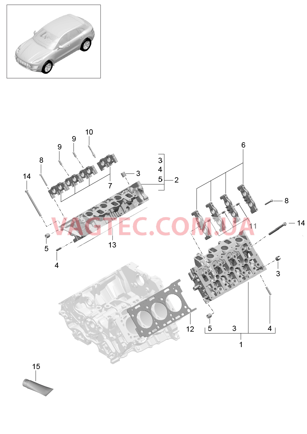 103-005 Гбц
						
						MCD.UD, MCT.BA/BB/BC для PORSCHE Macan 2014-2017