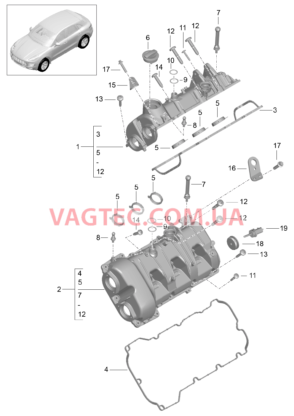 103-015 Клапанная крышка
						
						MCT.LA/MA, MDC.NA для PORSCHE Macan 2014-2017USA