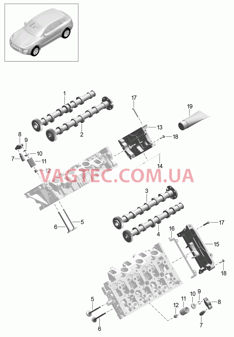 103-050 Распредвал, Клапаны
						
						MCD.UD, MCT.BA/BB/BC для PORSCHE Macan 2014-2017