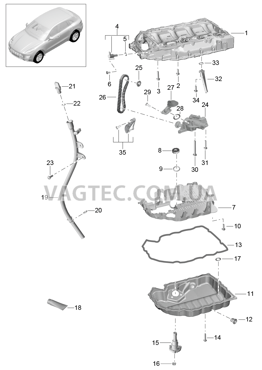 104-080 Всасывающ. масло трубка, Масляный поддон, Масляный насос
						
						MCN.CC, MCY.NA/NB/PA для PORSCHE Macan 2014-2017USA