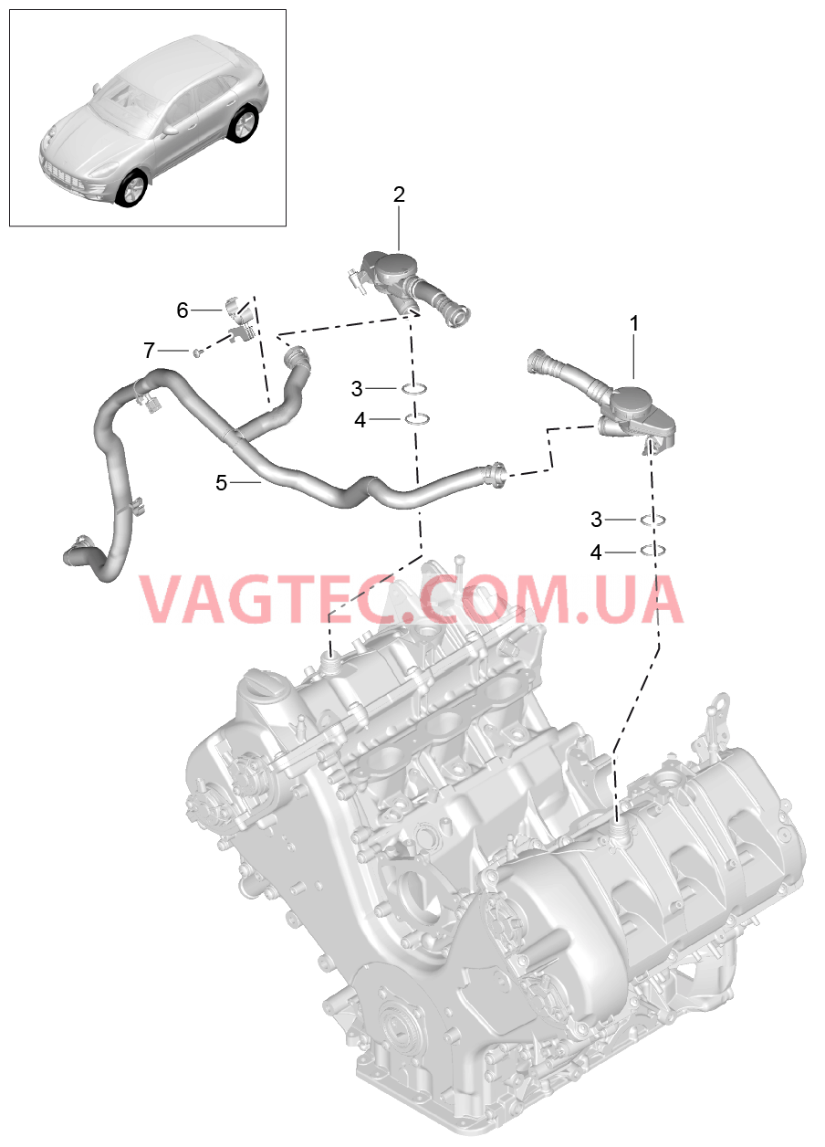 107-015 Кривошипный механизм, Система вентиляции
						
						MCT.LA/MA, MDC.NA для PORSCHE Macan 2014-2017USA