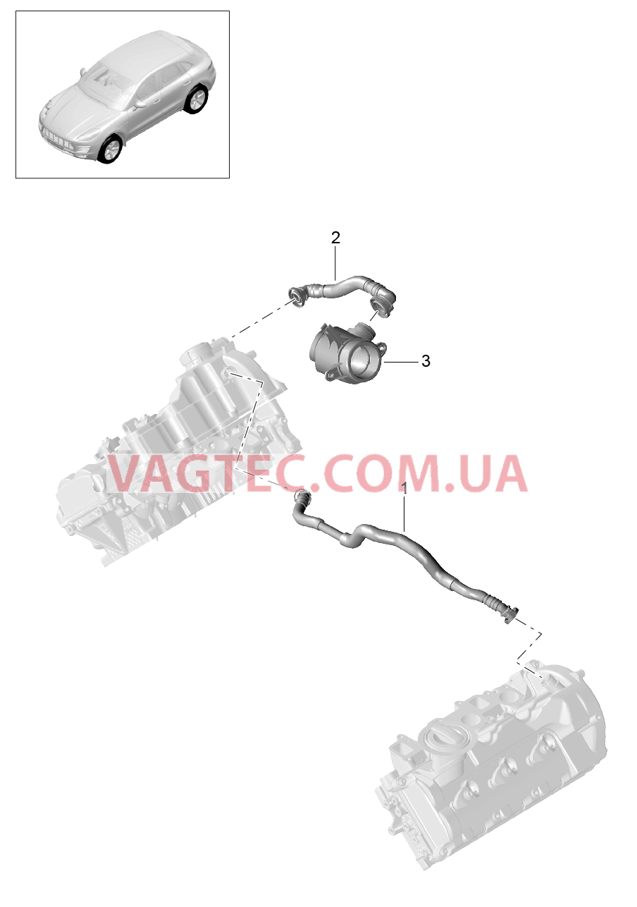 107-025 Трубка системы вентиляции, Кривошипный механизм
						
						MCD.UD, MCT.BA/BB/BC для PORSCHE Macan 2014-2017