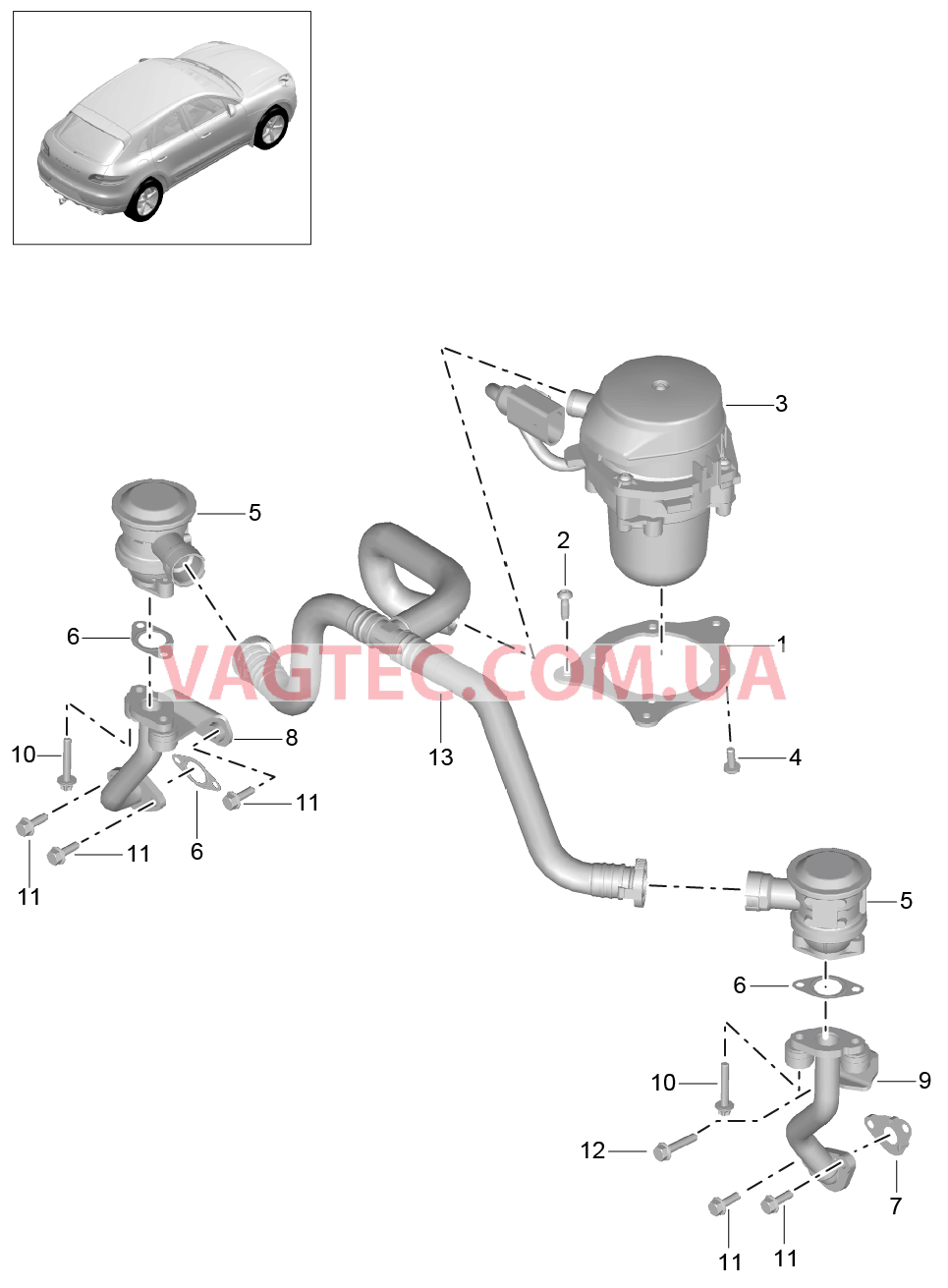 Купить 108-000 Подача воздуха, Вторичный насос MCT.LA/MA, MDC.NA Macan  PORSCHE 2014-2017USA года. Купить оригинальные детали Macan PORSCHE  2014-2017USA года | VAGTEC.COM.UA