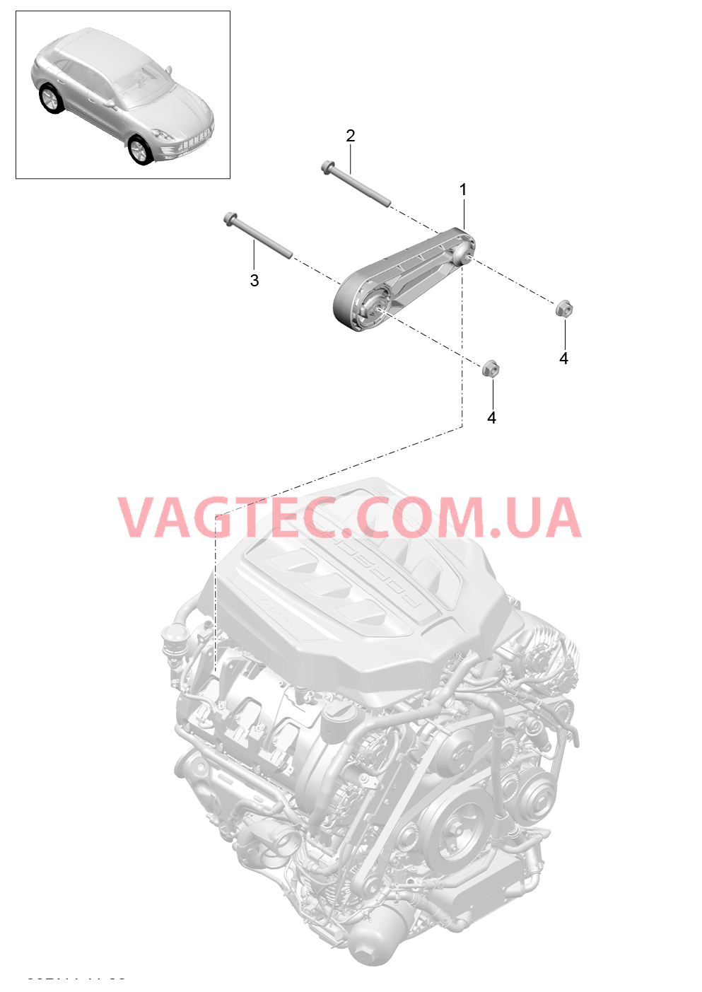 109-000 Подвеска двигателя, Опора двигателя
						
						MCT.LA/MA, MDC.NA для PORSCHE Macan 2014-2017