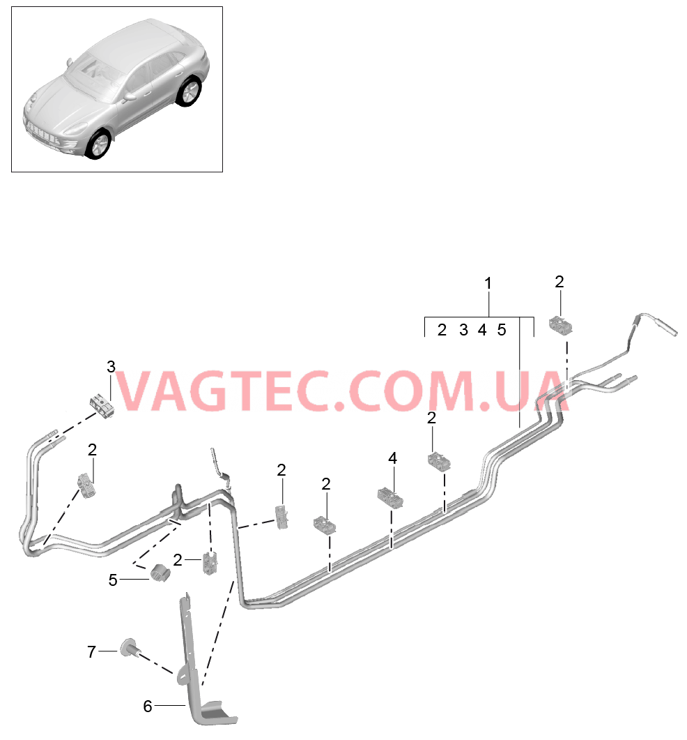 201-020 Топливная система, Топливная магистраль, Днище кузова
						
						MCT.LA/MA, MDC.NA для PORSCHE Macan 2014-2017