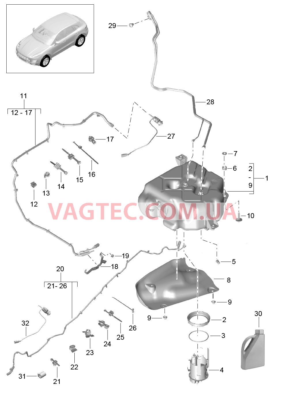 201-080 Очистка ОГ
						
						MCT.BA/BB/BC, I1E9/2G0 для PORSCHE Macan 2014-2017