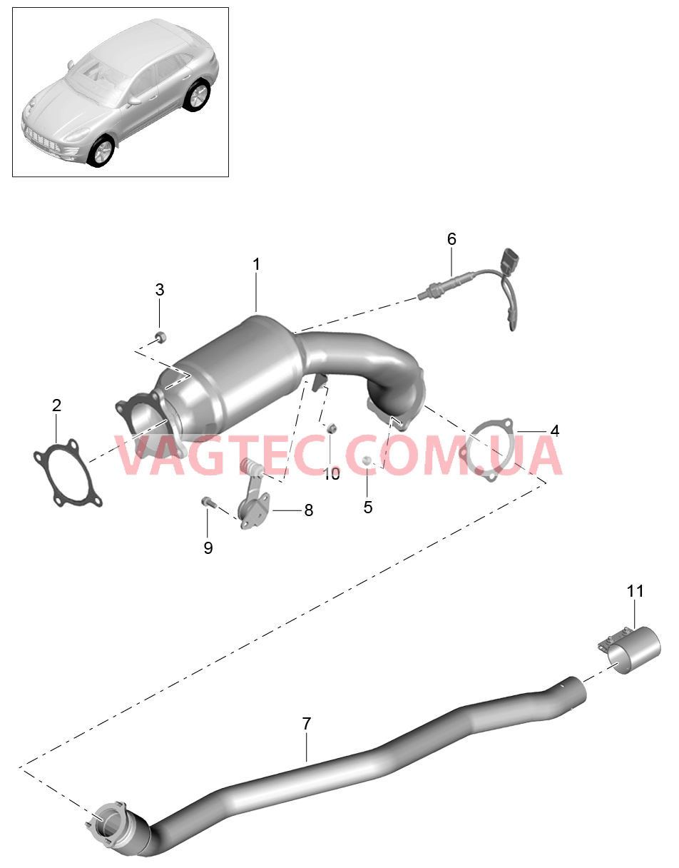 202-045 Выпускная система, Выпускная труба, Катализатор
						
						MCN.CC, MCY.NA/NB/PA для PORSCHE Macan 2014-2017