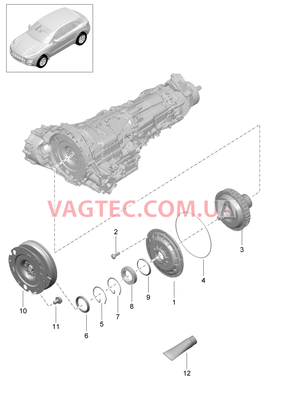 301-000 Сцепление, Маховик для PORSCHE Macan 2014-2017USA