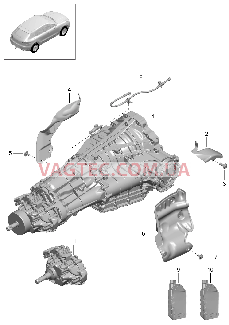 320-000 Заменная коробка передач, - PDK - для PORSCHE Macan 2014-2017USA