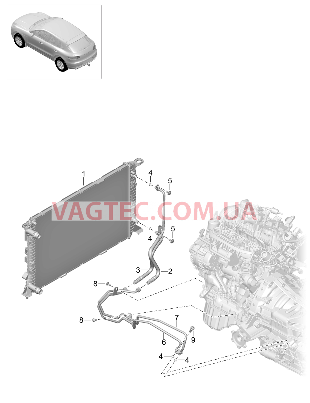 360-020 - PDK -, Коробка переключения передач, Охладит.трансмис.масла, Масляная магистраль
						
						MCN.CC, MCY.NA/NB/PA для PORSCHE Macan 2014-2017USA