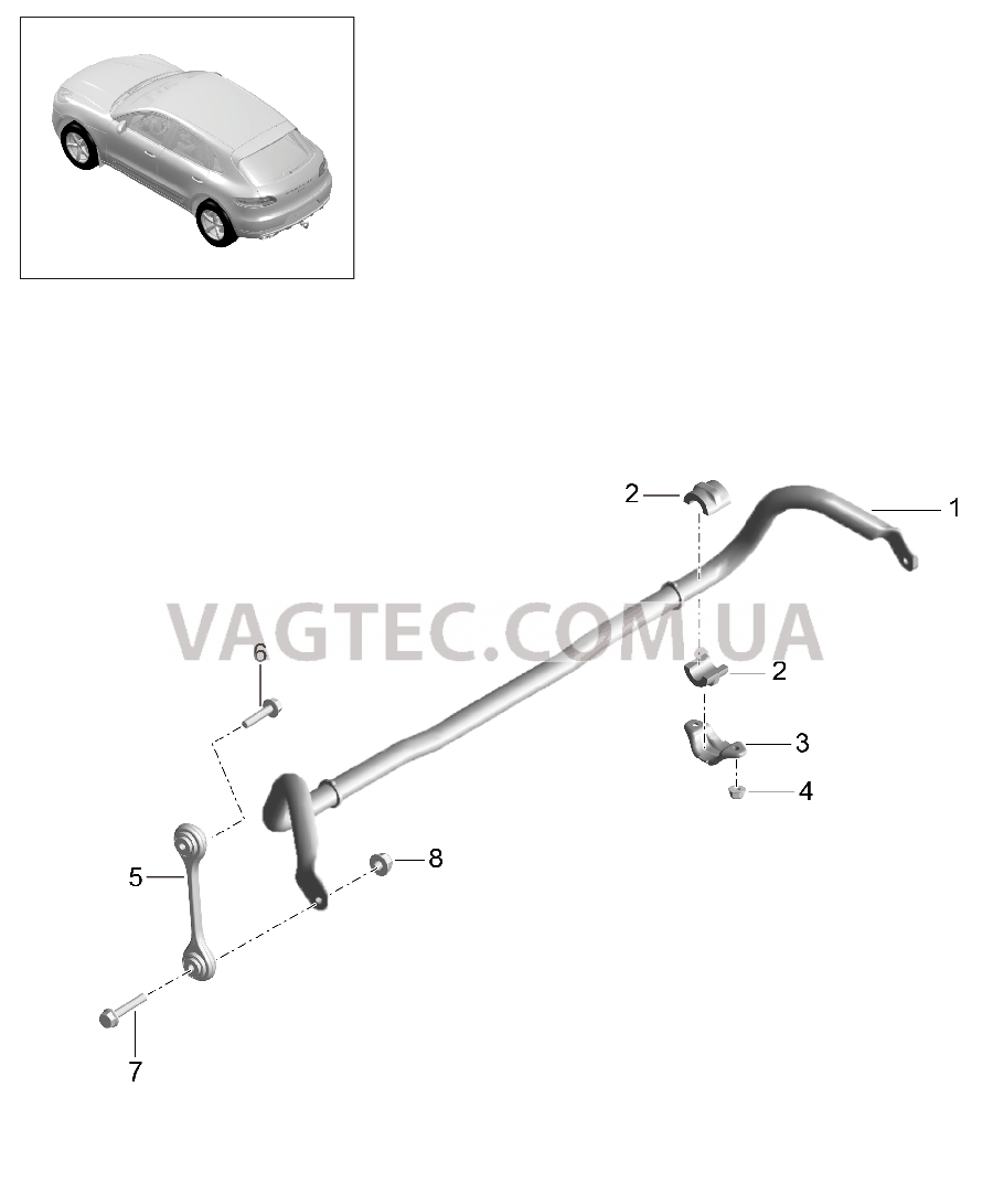 402-010 Стабилизатор для PORSCHE Macan 2014-2017