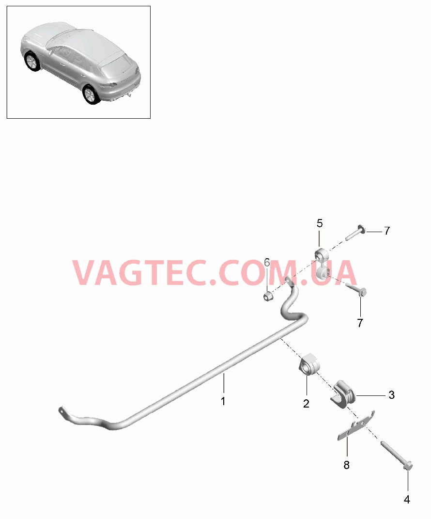 501-003 Стабилизатор для PORSCHE Macan 2014-2017USA