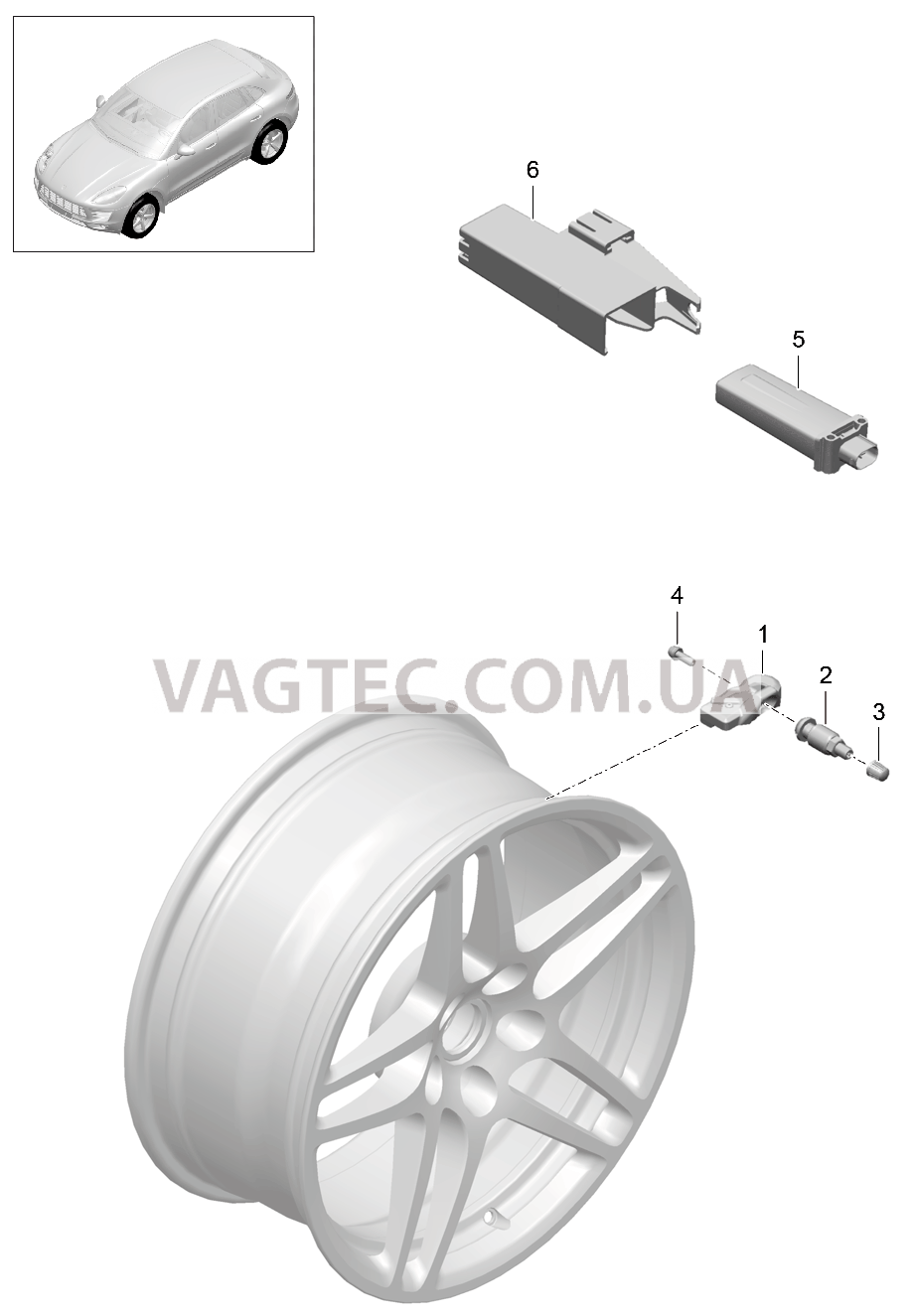 601-005 Сис.контр.дав.возд.в шин.
						
						I7K3/7K4 для PORSCHE Macan 2014-2017