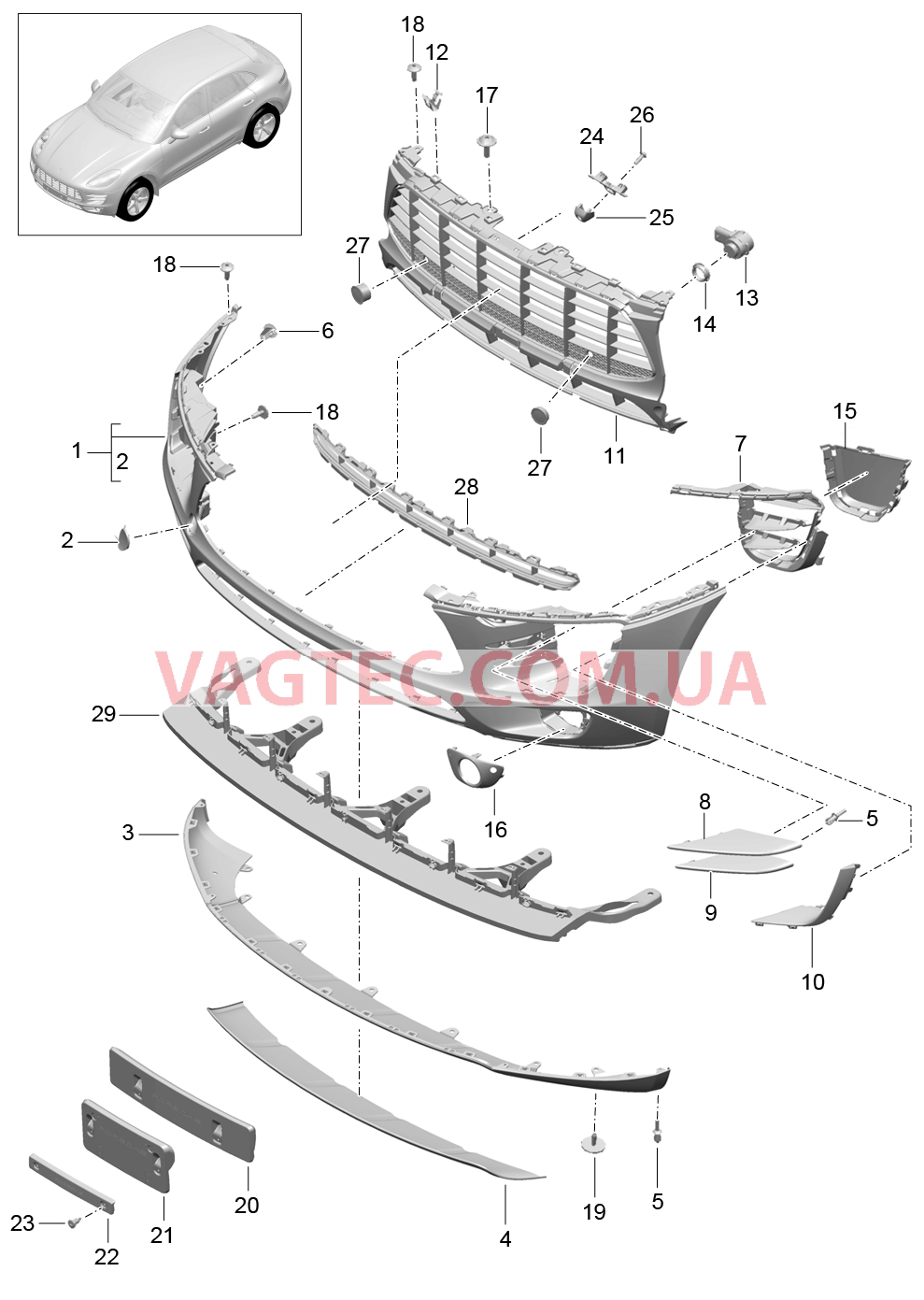 802-000 Бампер, передний, Базовый
						
						IDD7/DM0/DQ5, IDU0/D1V/D43, ID50/D51, -I2D1/-I2D2, -I2D5/-I2D6 для PORSCHE Macan 2014-2017USA