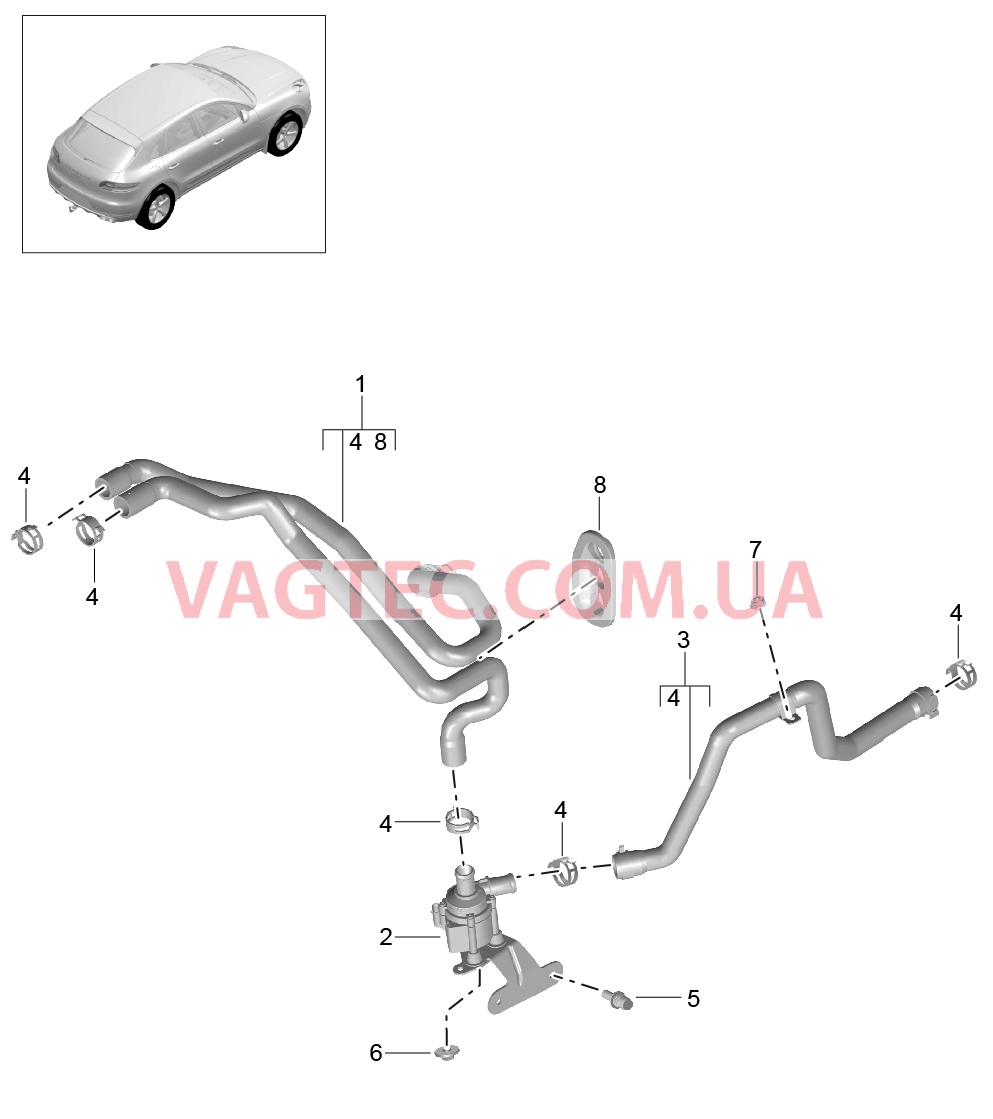 813-000 Проводка обогрева, Подвод, Задний ход, Базовый
						
						V6 TDI, IDD7/D1V/D43, ID51 для PORSCHE Macan 2014-2017