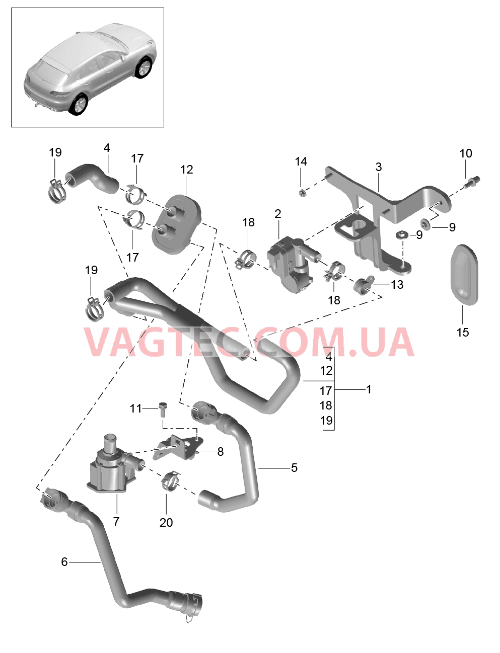 813-006 Проводка обогрева, Подвод, Задний ход, Базовый
						
						R4 TFSI, IDM0 для PORSCHE Macan 2014-2017