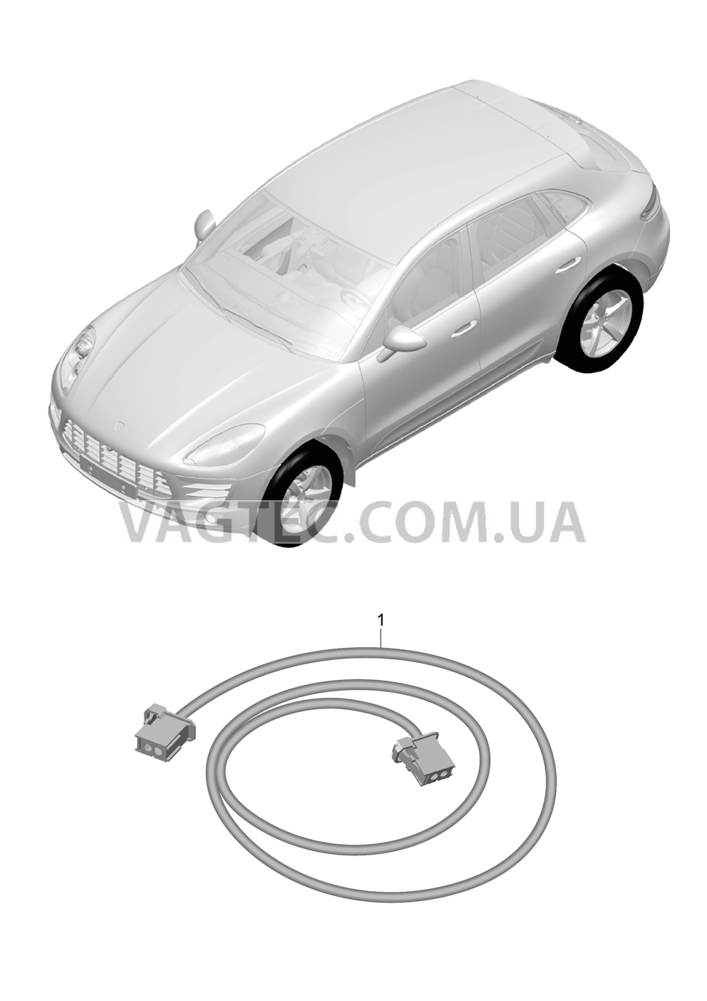 902-051 Световод для PORSCHE Macan 2014-2017