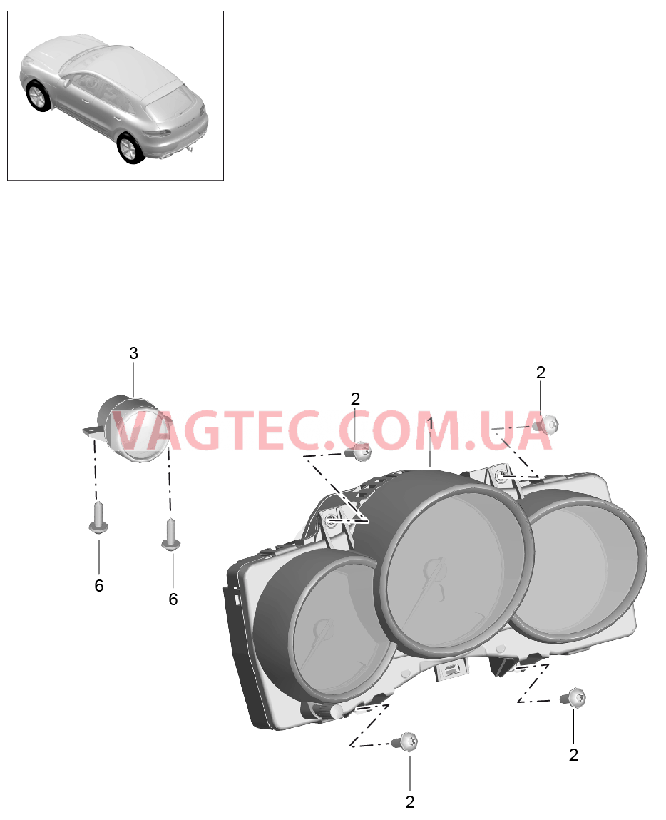 906-000 Инструменты, Циферблат, SILVER-BLACK, Секундомер
						
						I7V0/7V5/7V6 для PORSCHE Macan 2014-2017