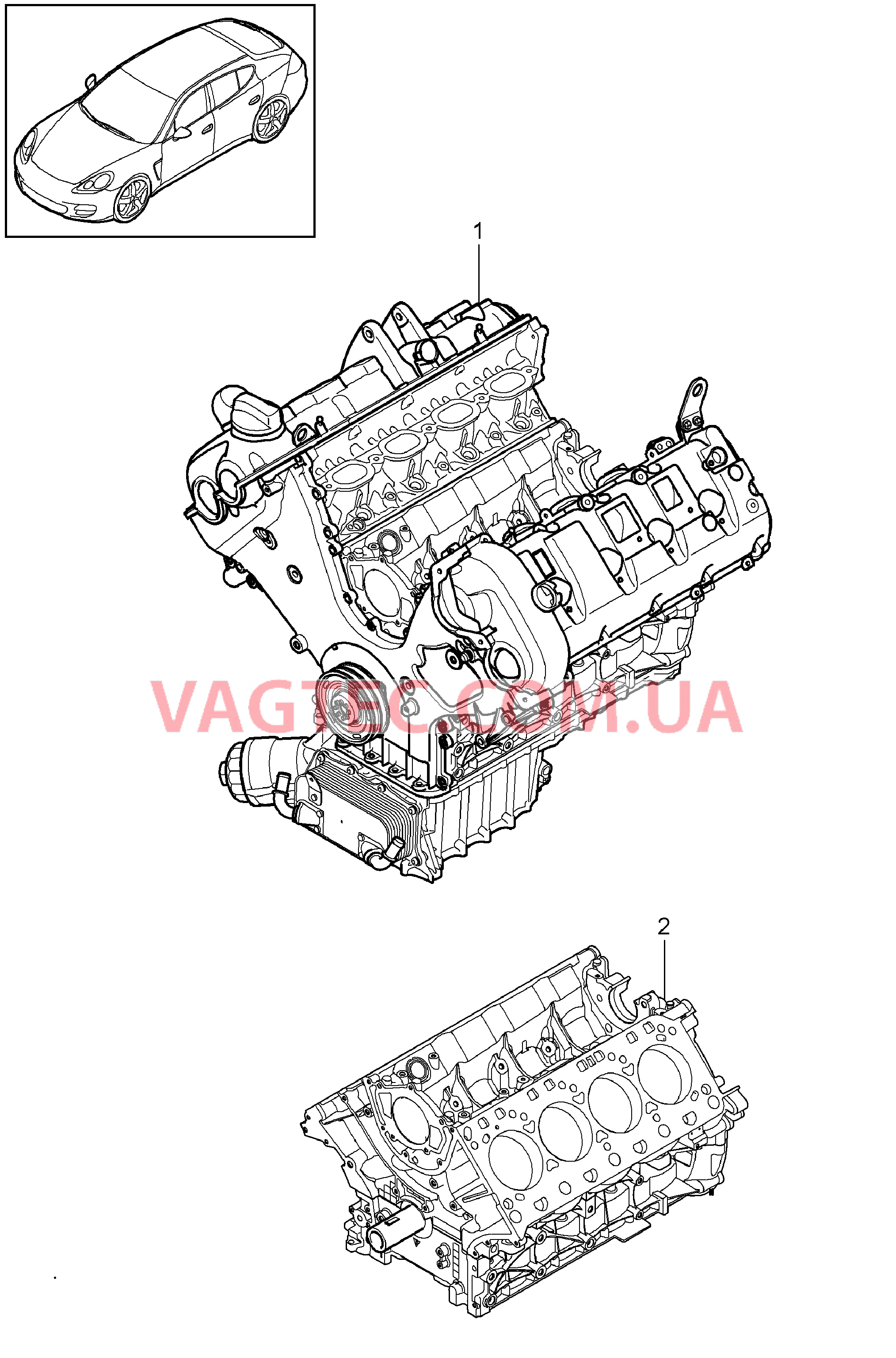 101-002 Двигат.без навесн.оборуд., Шорт-блок
						
						M48.20/40/70 для PORSCHE Panamera 2010-2016