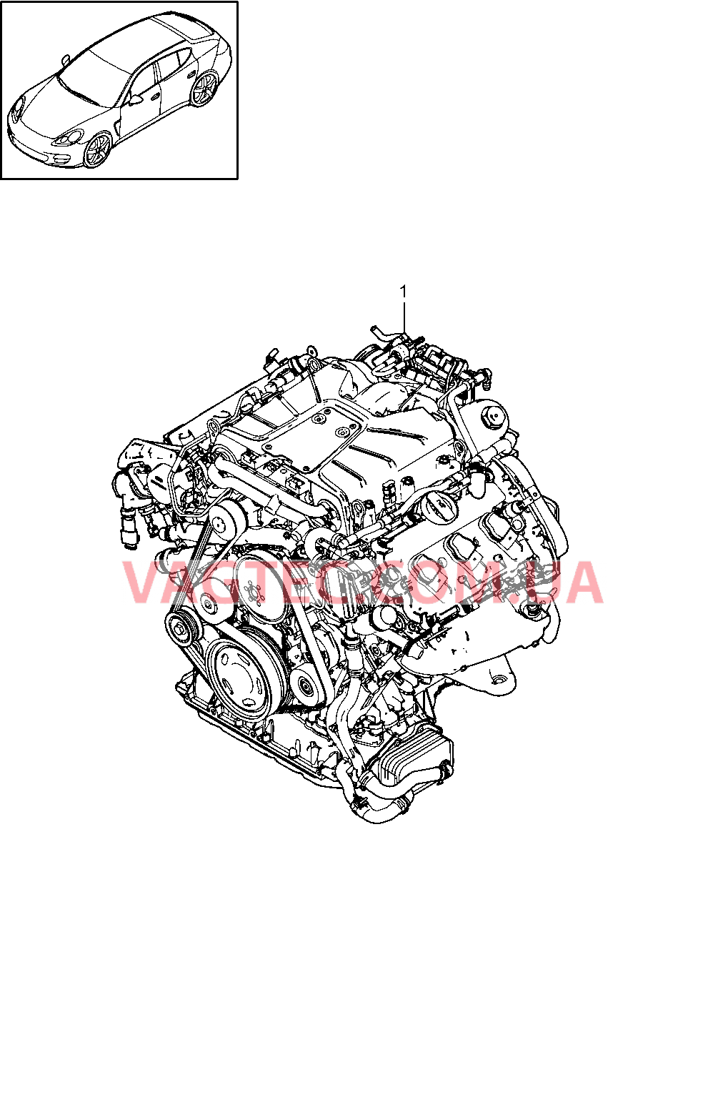 101-020 Запасной двигатель
						
						MCG.EA/FA для PORSCHE Panamera 2010-2016USA