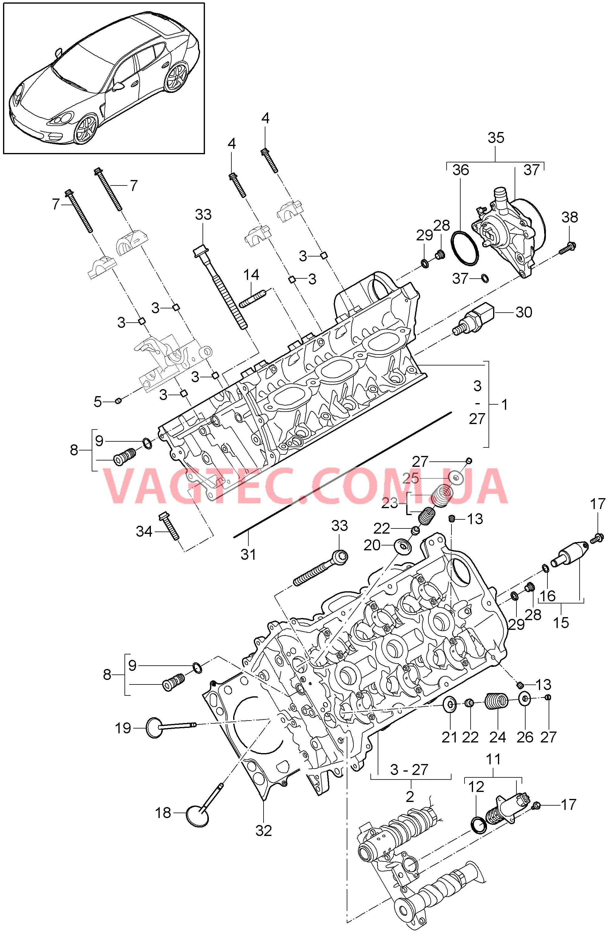 103-005 Гбц, Вакуумный насос
						
						MCW.AA, MCX.NA, M46.20/40 для PORSCHE Panamera 2010-2016