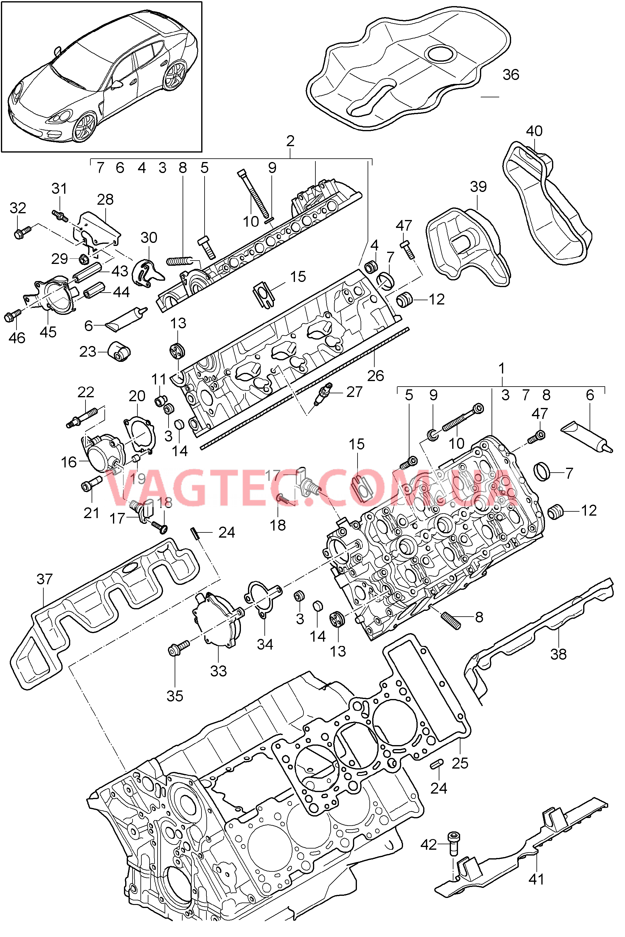 103-007 Гбц
						
						MCG.EA/FA для PORSCHE Panamera 2010-2016USA