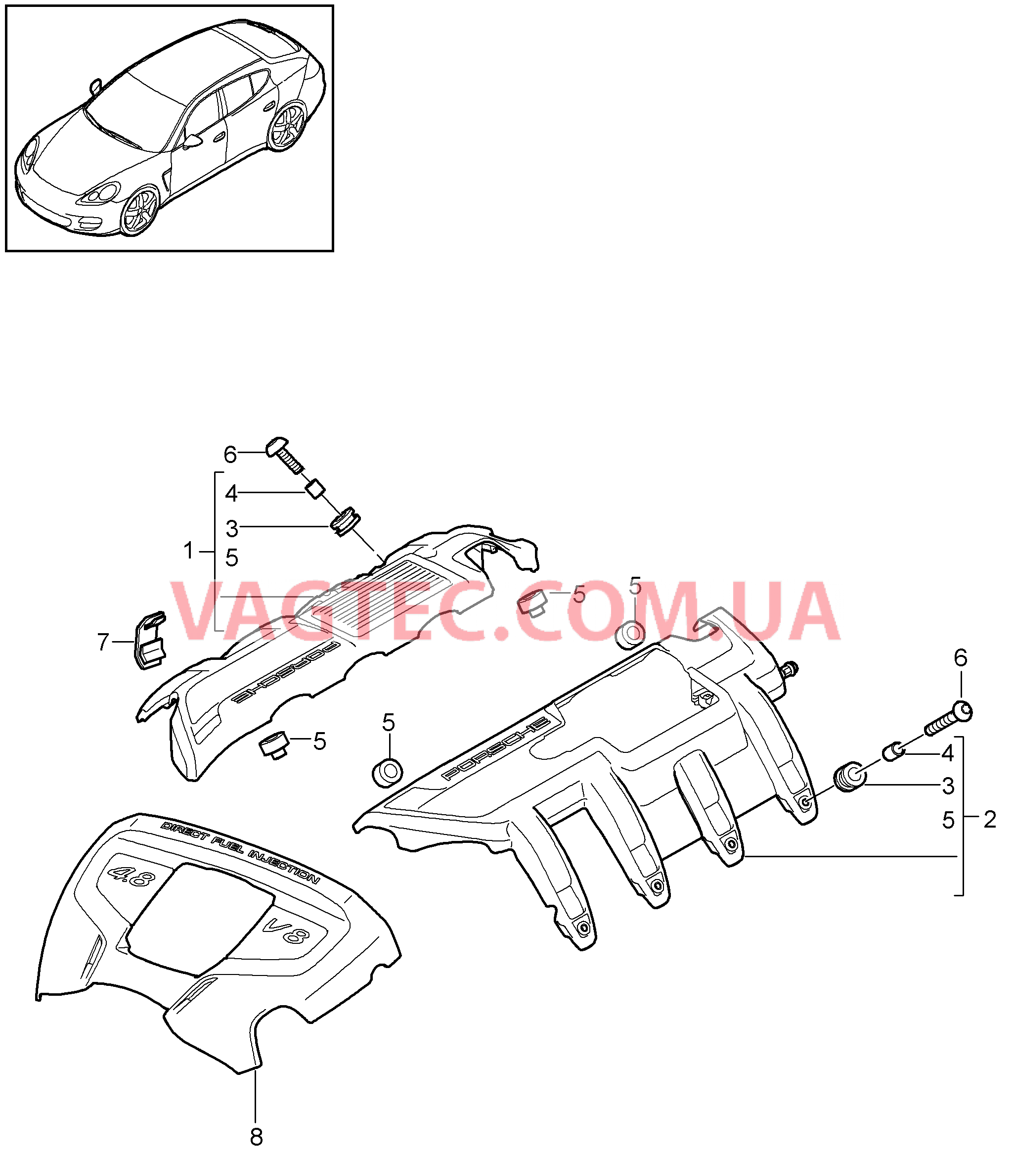 103-030 Кожух двигателя
						
						MCX.PA/RA, M48.20/40/70, MCW.BA/CA для PORSCHE Panamera 2010-2016USA