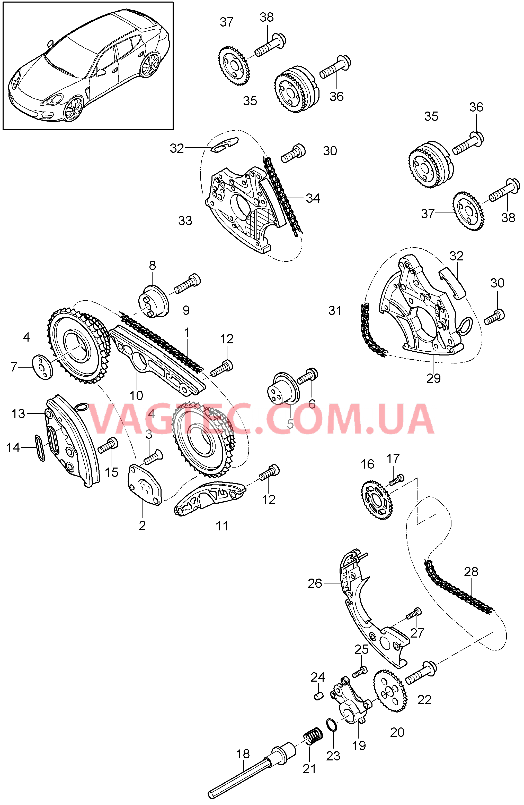 103-075 Управление клапанов
						
						MCG.EA/FA для PORSCHE Panamera 2010-2016USA