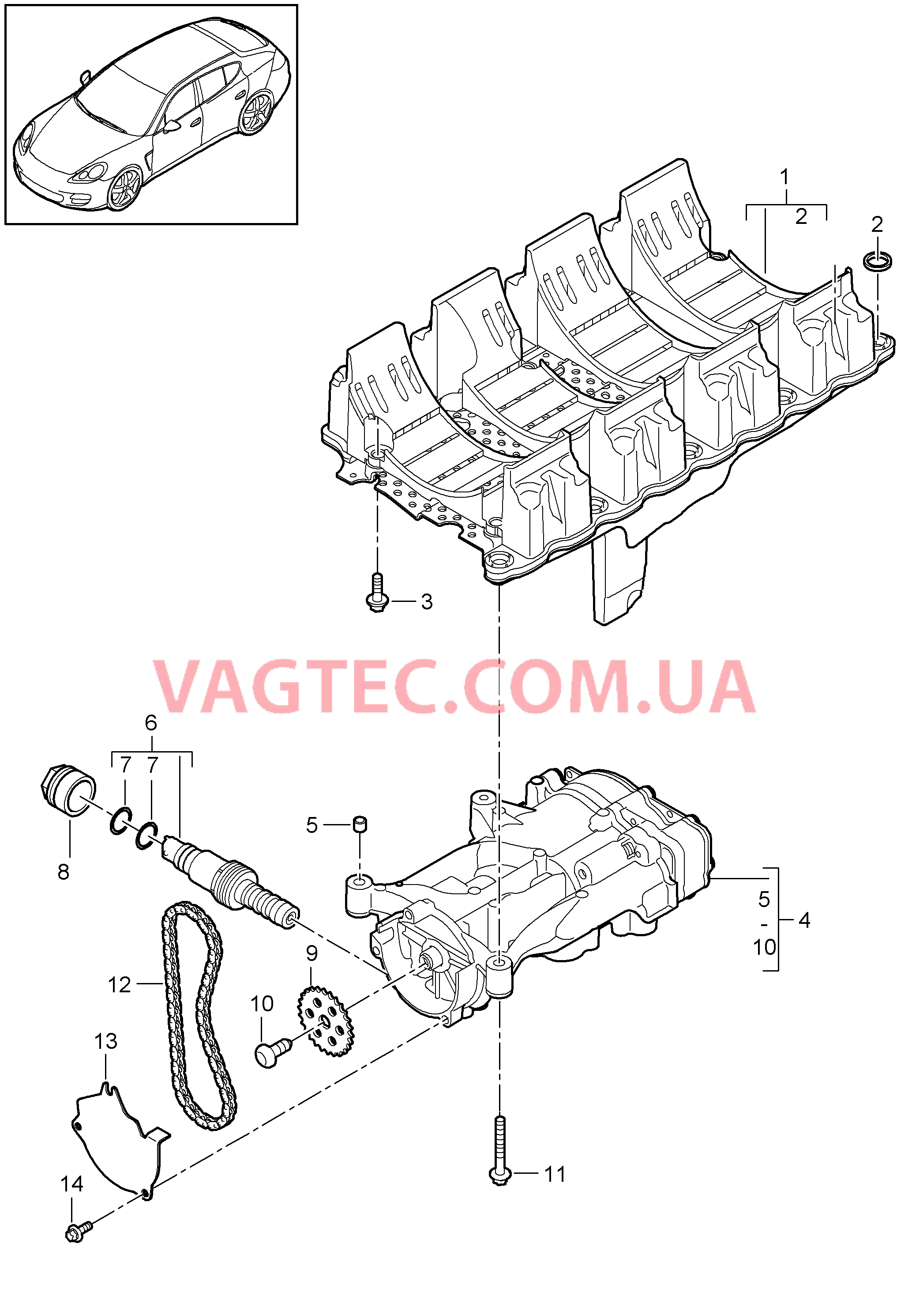 104-000 Обратн. масл. магистраль, Масляный насос
						
						MCX.PA/RA, M48.20/40/70, MCW.BA/CA для PORSCHE Panamera 2010-2016USA