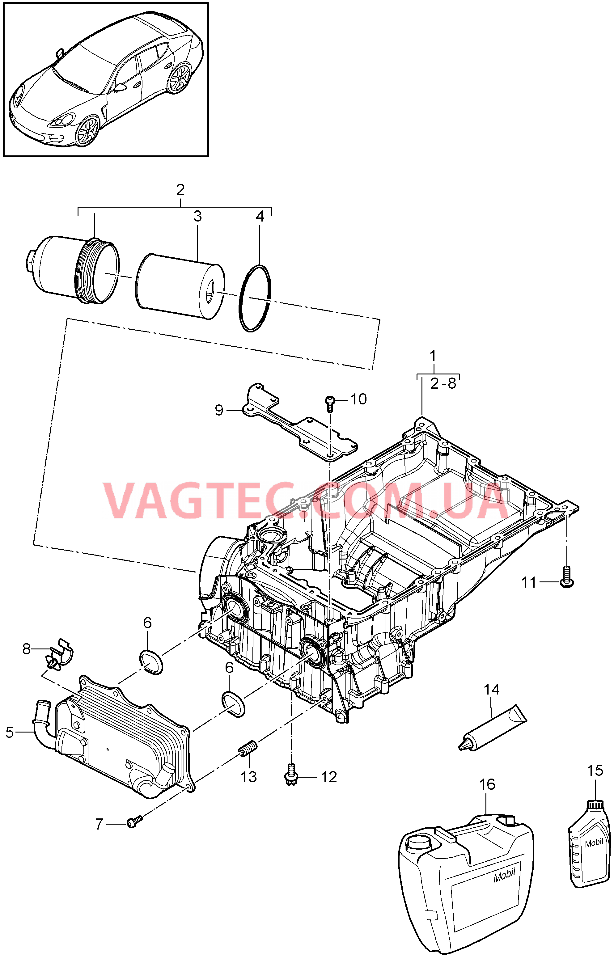 104-042 Кожух масл. направляющ., Масляный фильтр, Теплообменник
						
						MCW.DA/FA для PORSCHE Panamera 2010-2016