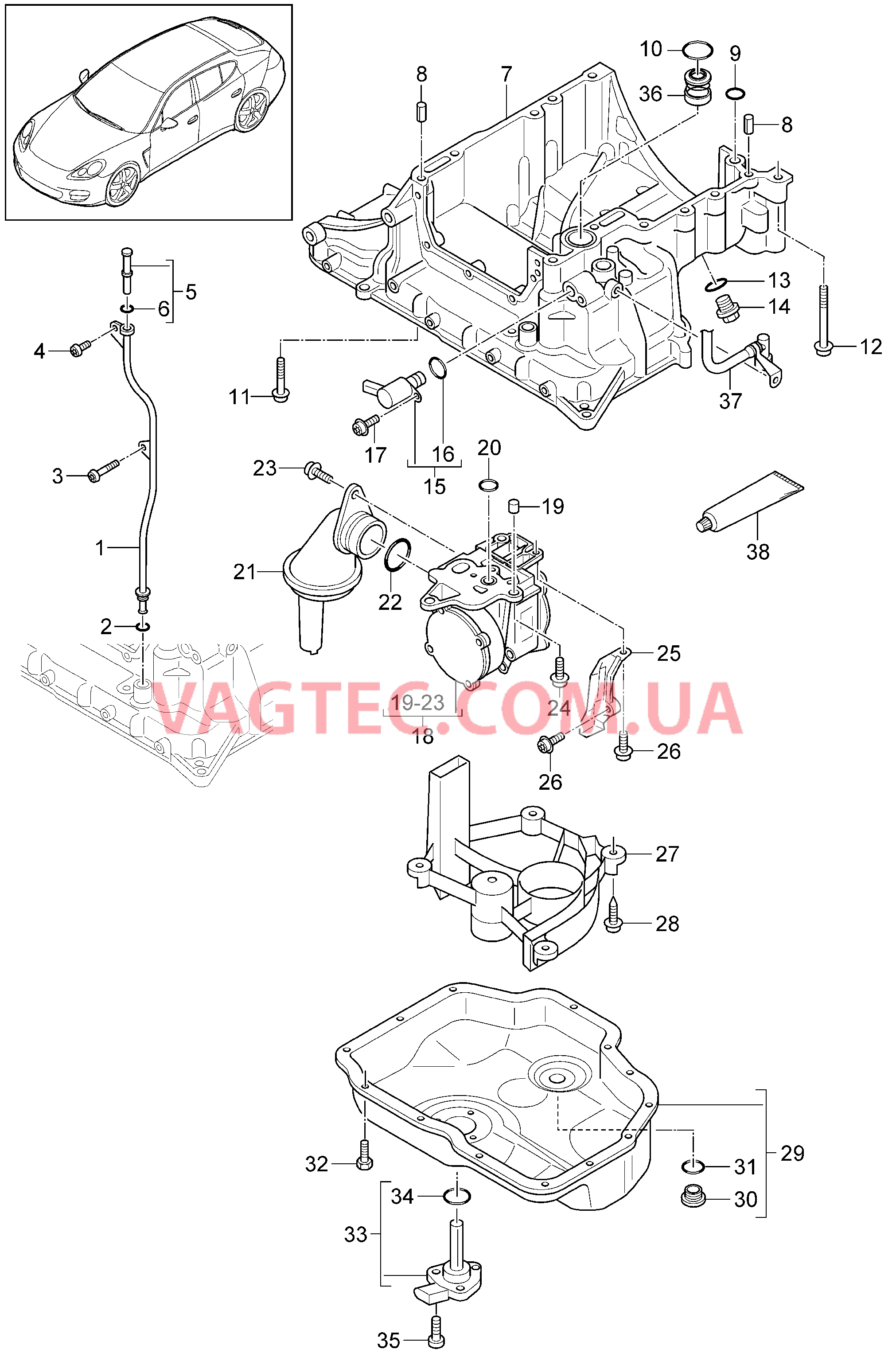 104-050 Кожух масл. направляющ., Масляный насос, Вакуумный насос, Масляный поддон
						
						MCR.CB/CC, MCW.JA для PORSCHE Panamera 2010-2016