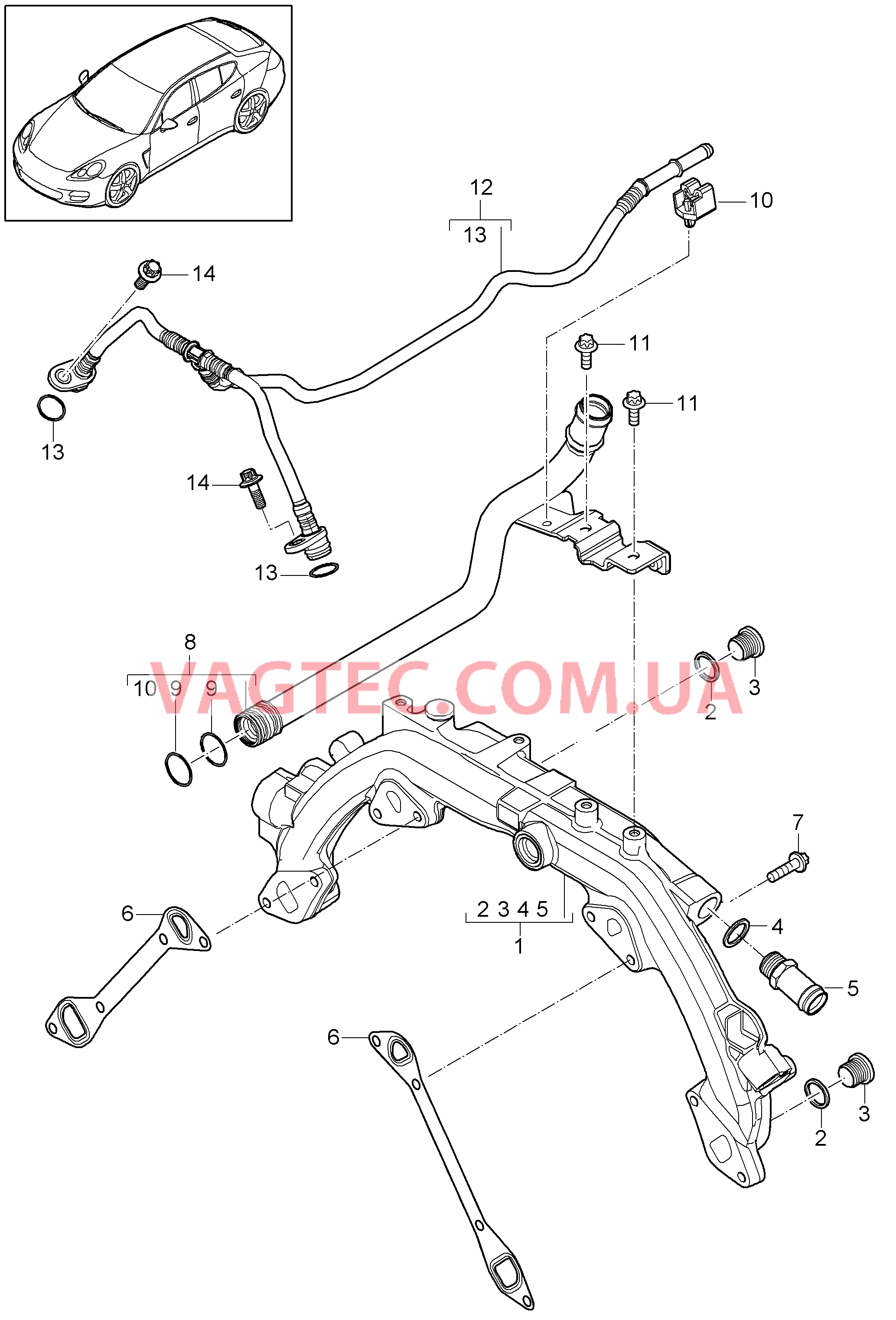 105-020 Водяное охлаждение 1
						
						MCW.DA/FA для PORSCHE Panamera 2010-2016