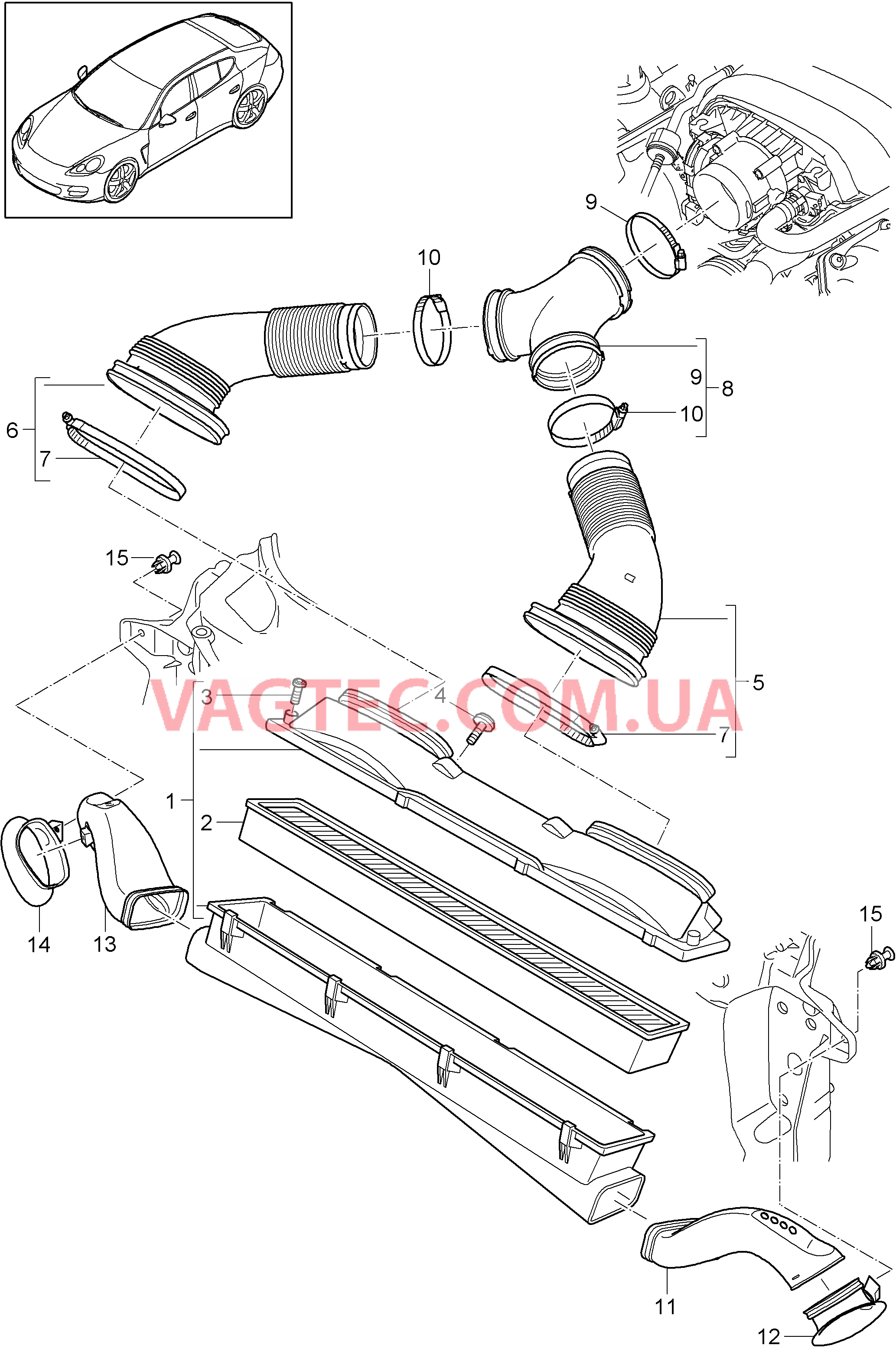 106-000 Воздушный фильтр
						
						MCX.PA/RA, M48.20/40 для PORSCHE Panamera 2010-2016